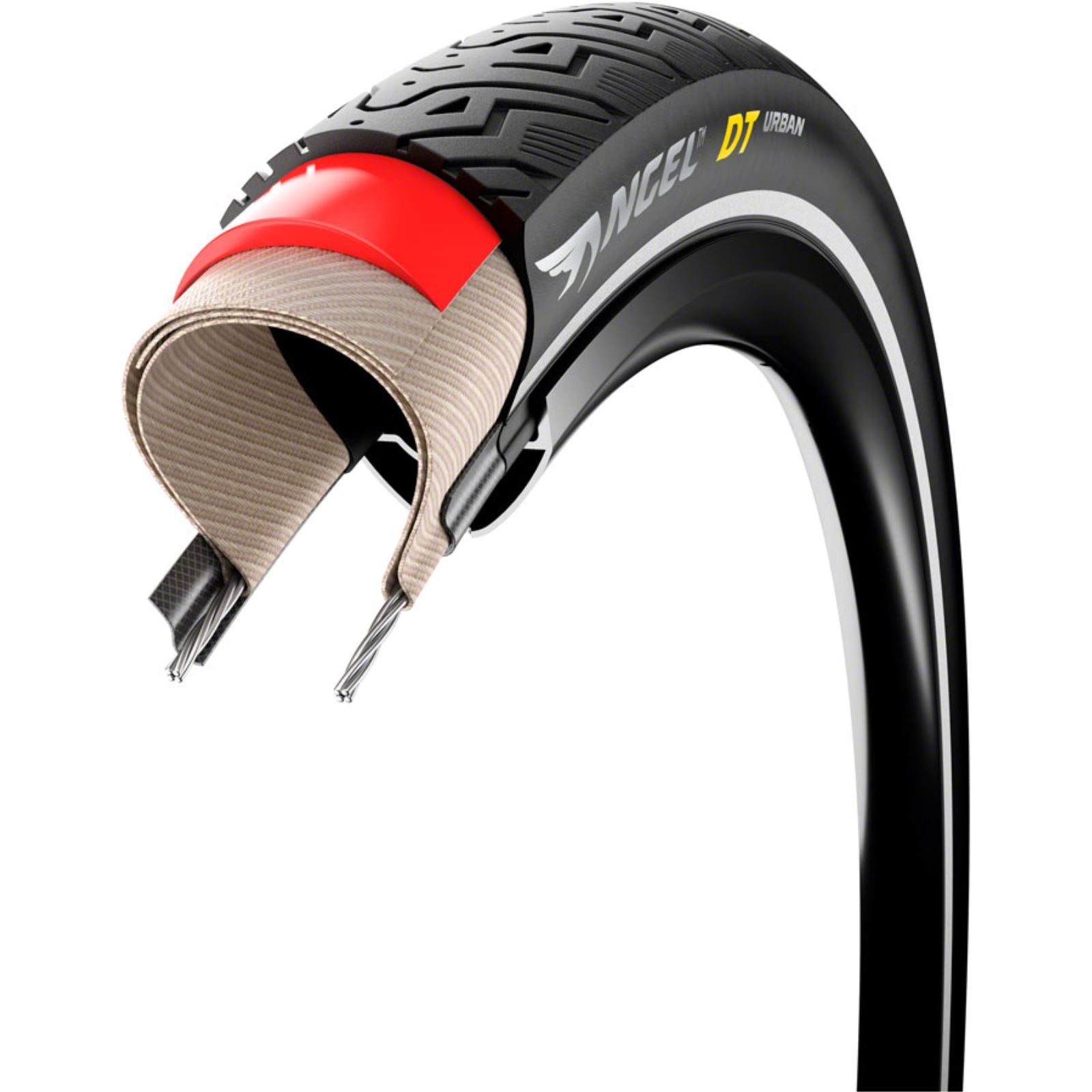 Pirelli - Bicycle Angel DT Urban Hybrid Bike Tire 700x47C - Black 4126200_1357395