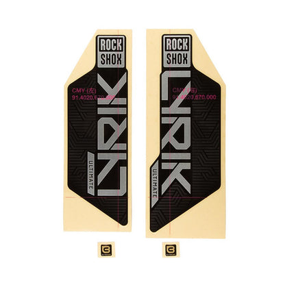 RockShox Decal Kit for Lyrik Ultimate - Matte Silver/ for Gloss Black 11.4018.105.062_1127897