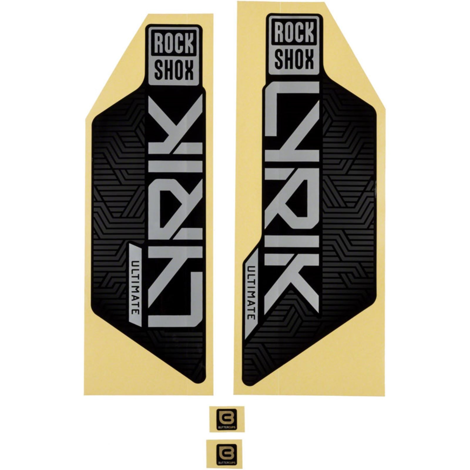 RockShox Decal Kit for Lyrik Ultimate - Matte Silver/ for Gloss Black 11.4018.105.062_1356428