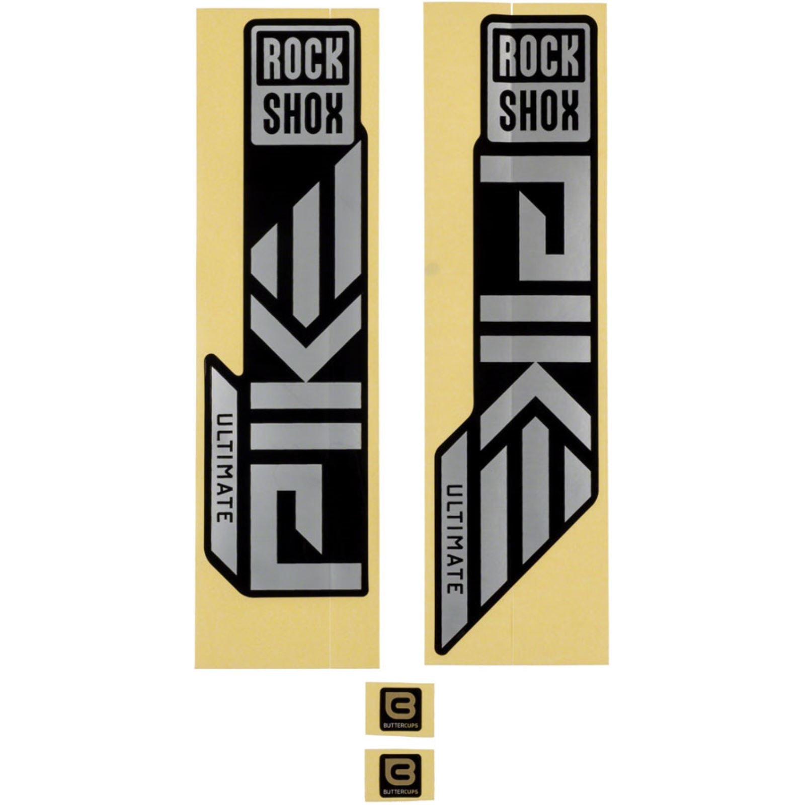 RockShox Decal Kit for Pike Ultimate - Matte Silver for High Gloss Black 11.4018.105.064_1356453