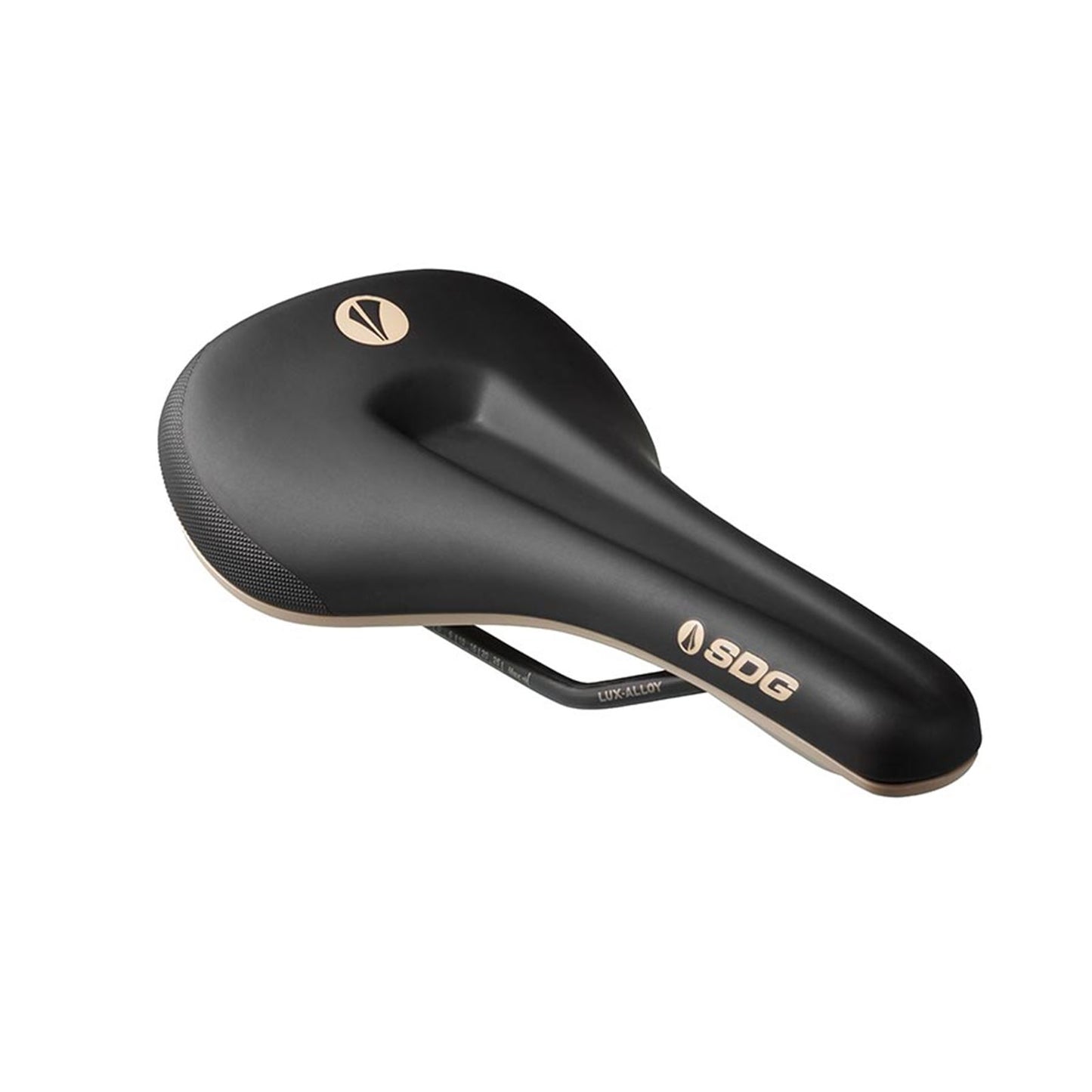 SDG Components V3 MAX Lux-Alloy Saddle 260 x 140mm Black/Tan OPEN BOX [MPN: 06324]_1999632
