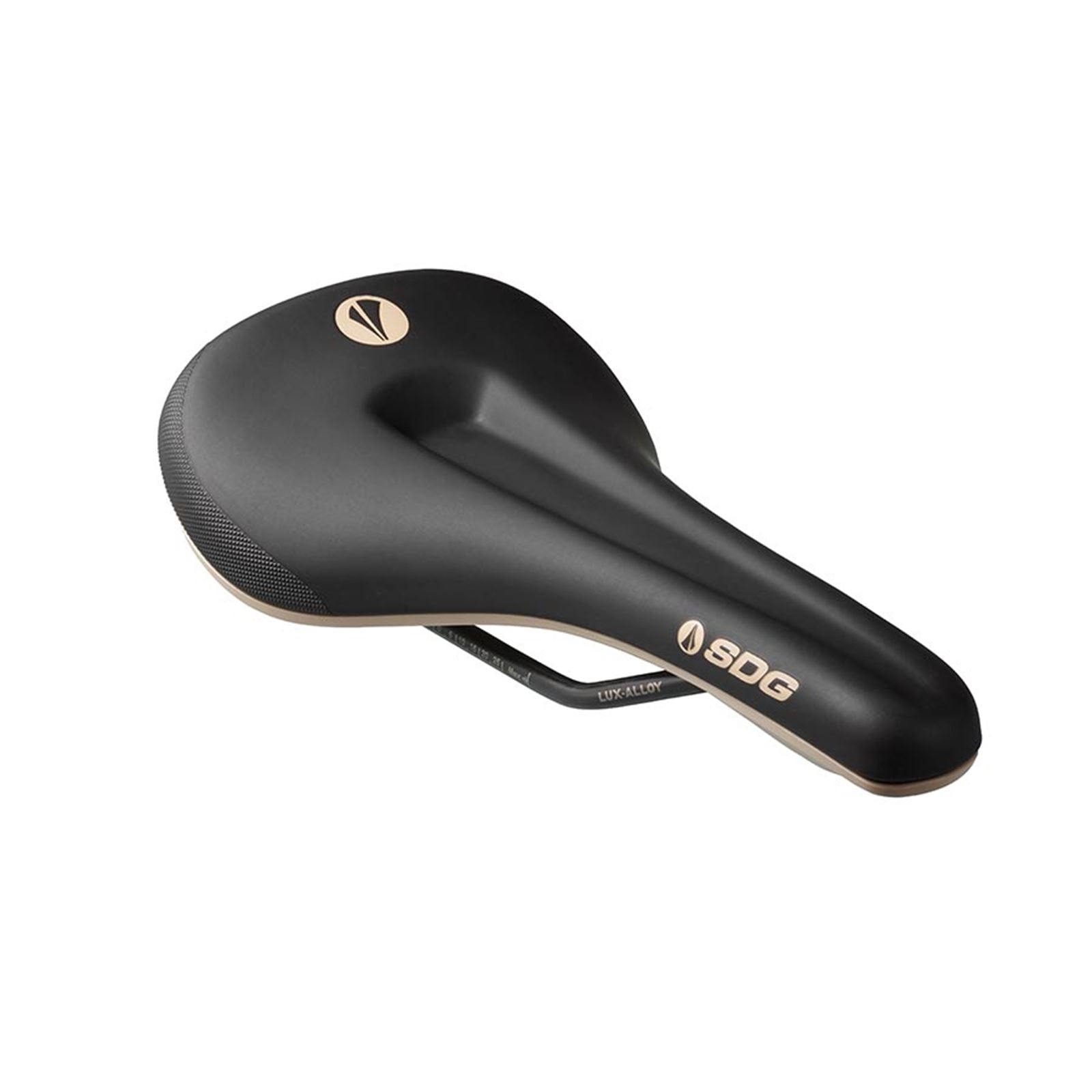SDG Components V3 MAX Lux-Alloy Saddle 260 x 140mm Black/Tan OPEN BOX [MPN: 06324]_1999632