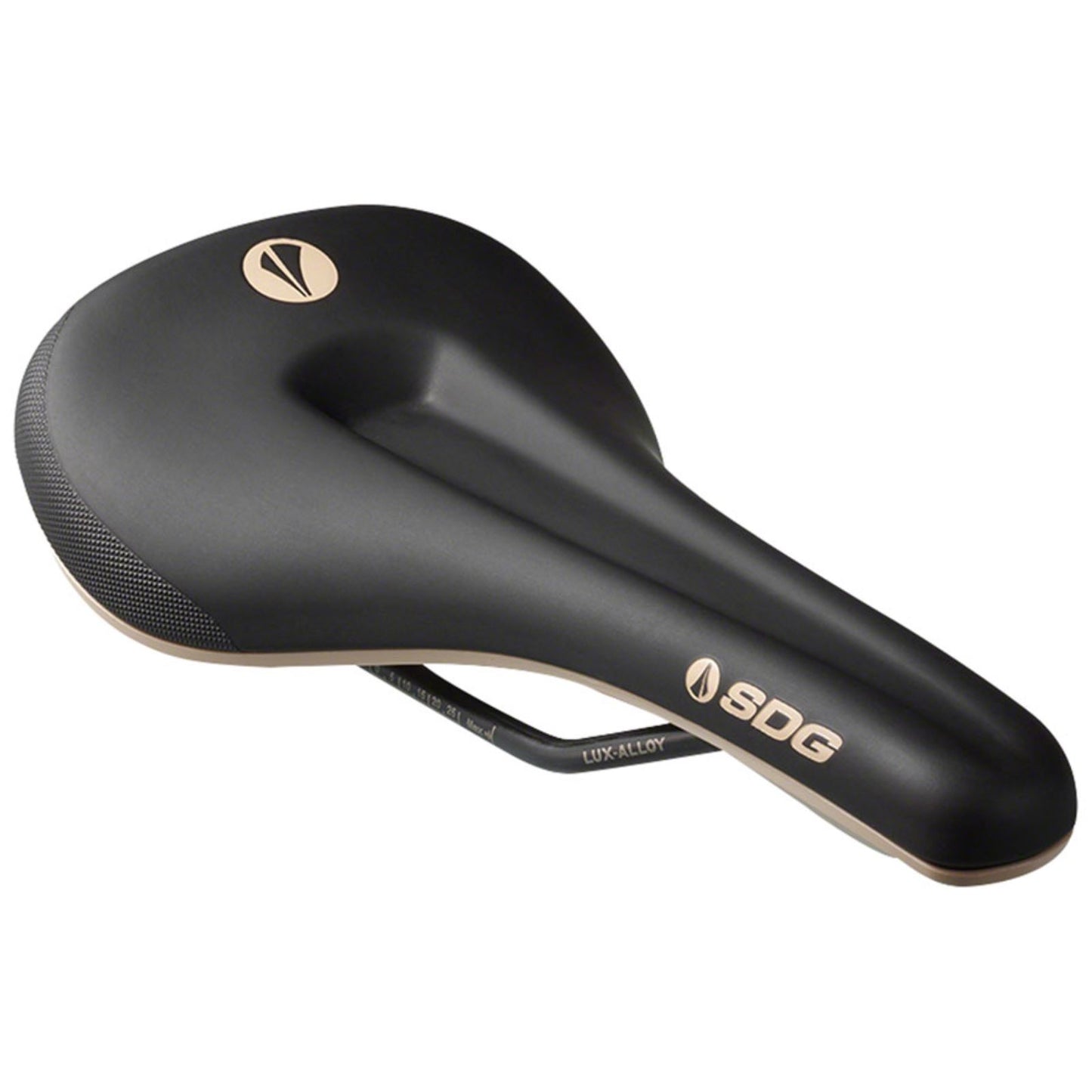 SDG Components V3 MAX Lux-Alloy Saddle 260 x 140mm Black/Tan OPEN BOX [MPN: 06324]_1999637