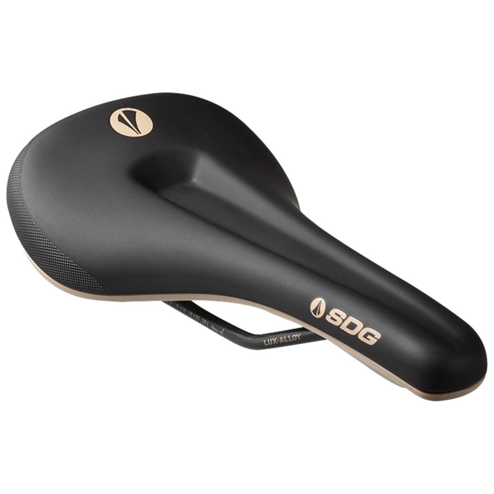 SDG Components V3 MAX Lux-Alloy Saddle 260 x 140mm Black/Tan OPEN BOX [MPN: 06324]_1999637