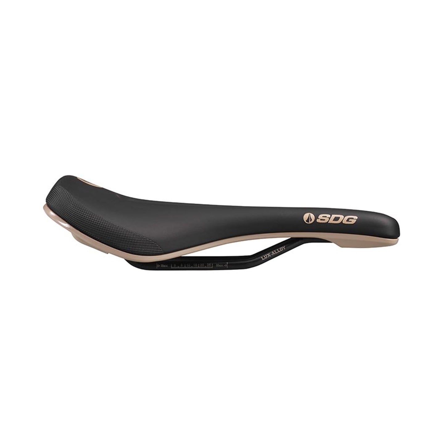 SDG Components V3 MAX Lux-Alloy Saddle 260 x 140mm Black/Tan OPEN BOX [MPN: 06324]_1999633
