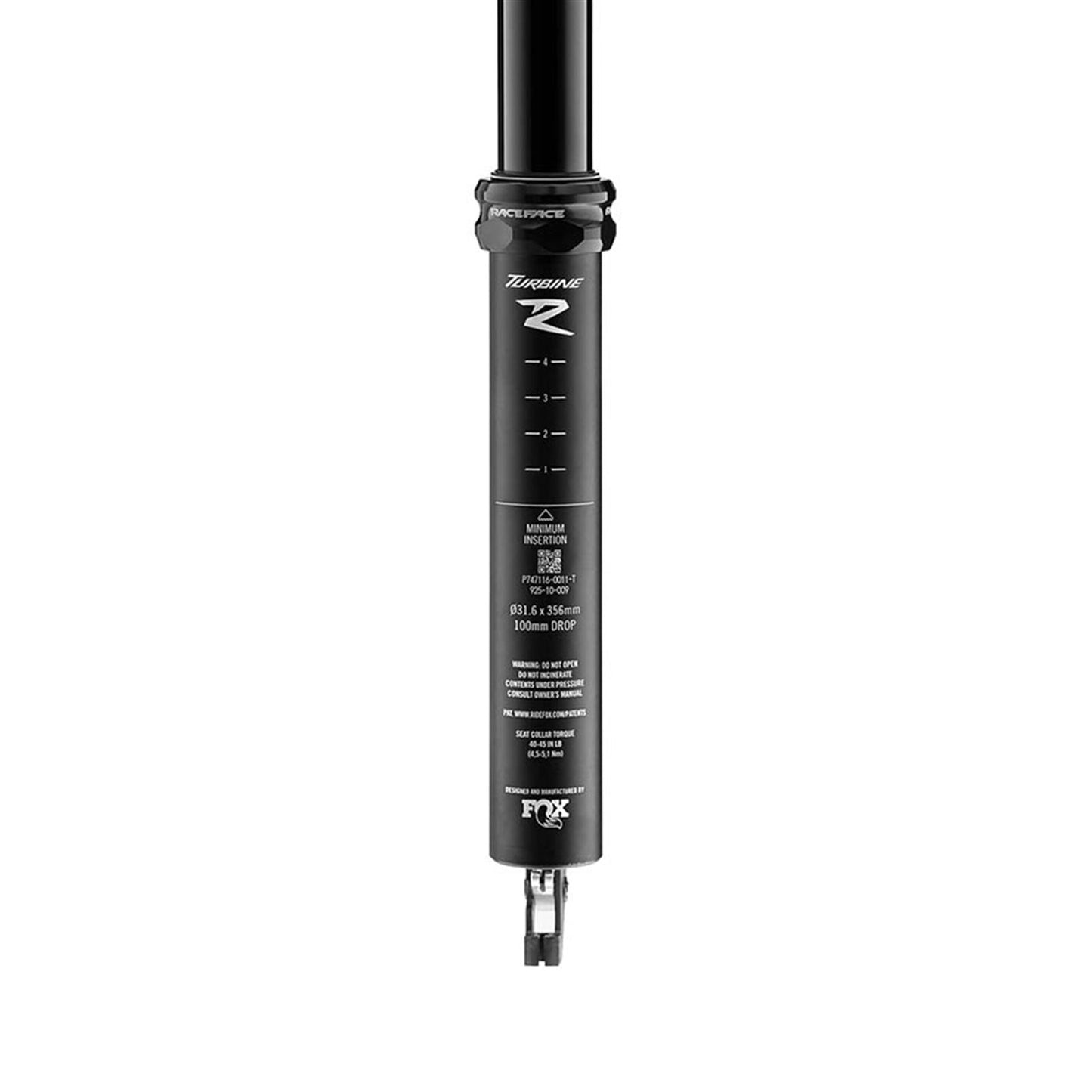 Race Face Turbine SL Dropper Seatpost - 30.9mm/380mm - Black [MPN: SP22TURSLDP30.9X100BLK]_1129027