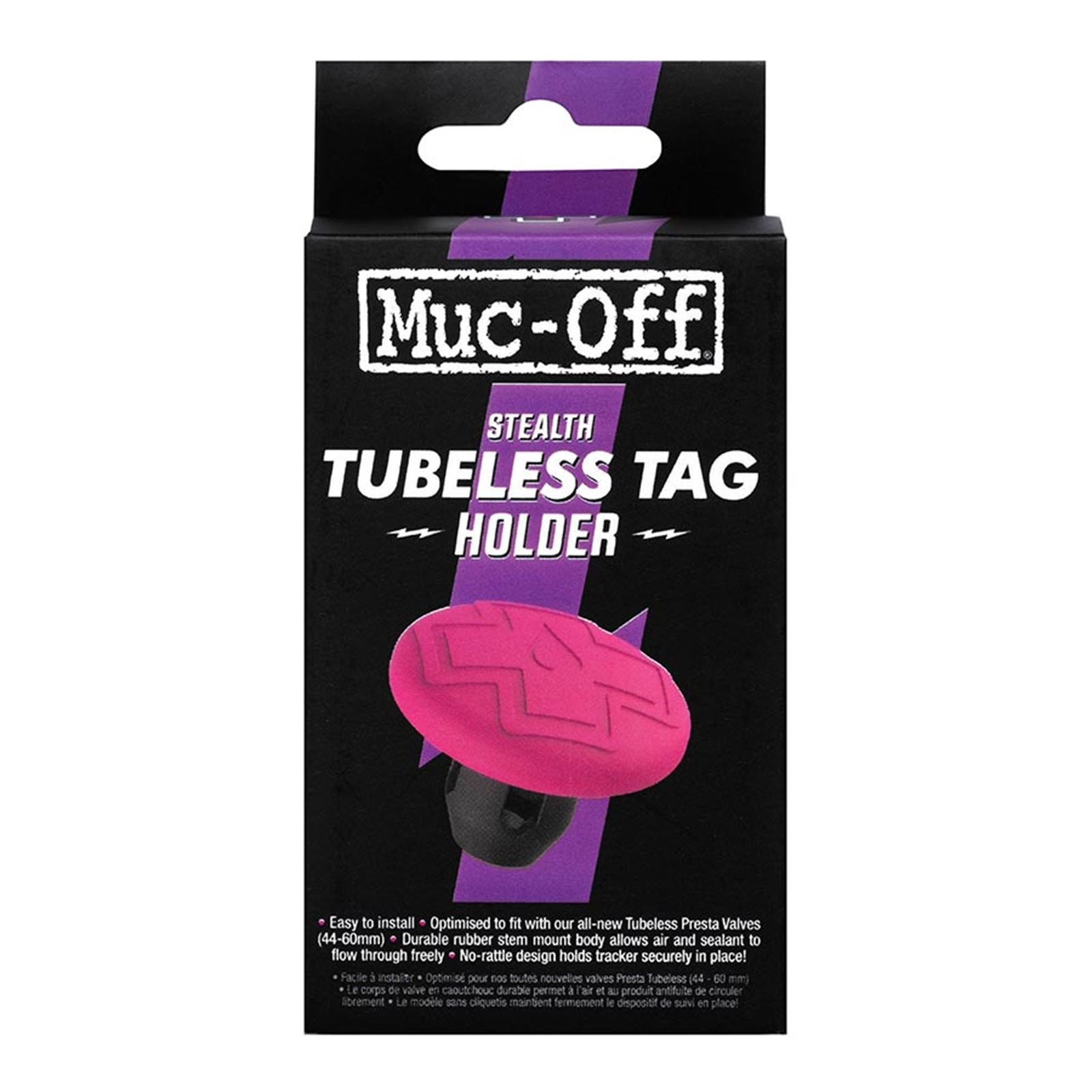 Muc-Off Tubeless Tag Holder - Black/Pink [MPN: 20707]_1129615