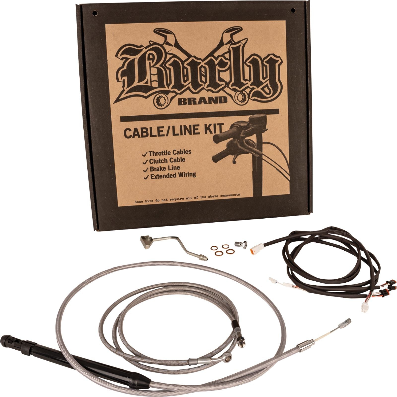 Burly Brand Control Kit - Gorilla Ape Hanger - 16" - Stainless Steel B30-1312_1148117
