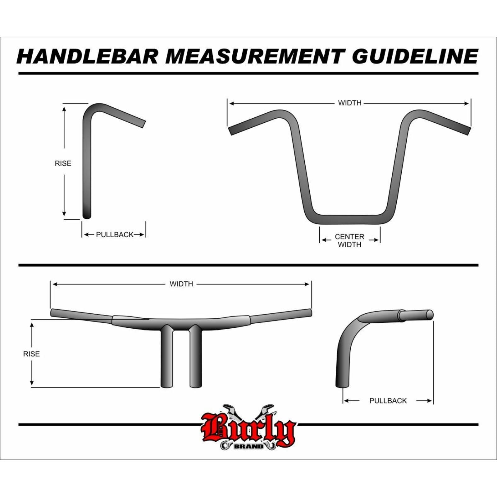 Burly Brand Handlebar - Gorilla Ape - TBW - 12" - Black B12-1501B_1149070