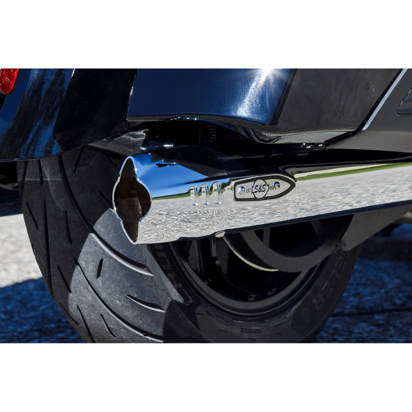 S&S Cycle 4" Broadhead Slip-On Mufflers - Fishtail - Chrome 550-1077_1139027