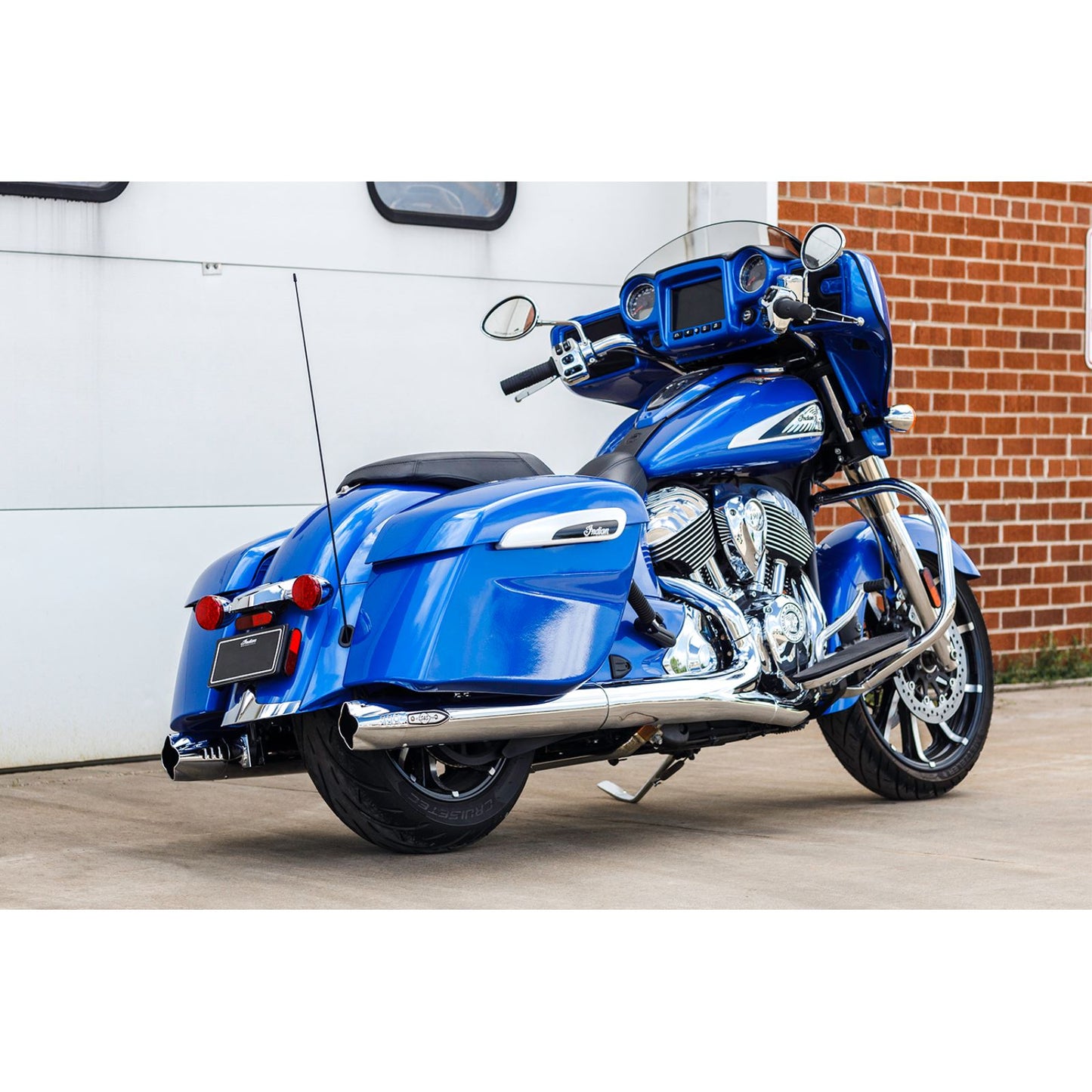 S&S Cycle 4" Broadhead Slip-On Mufflers - Fishtail - Chrome 550-1077_1139028