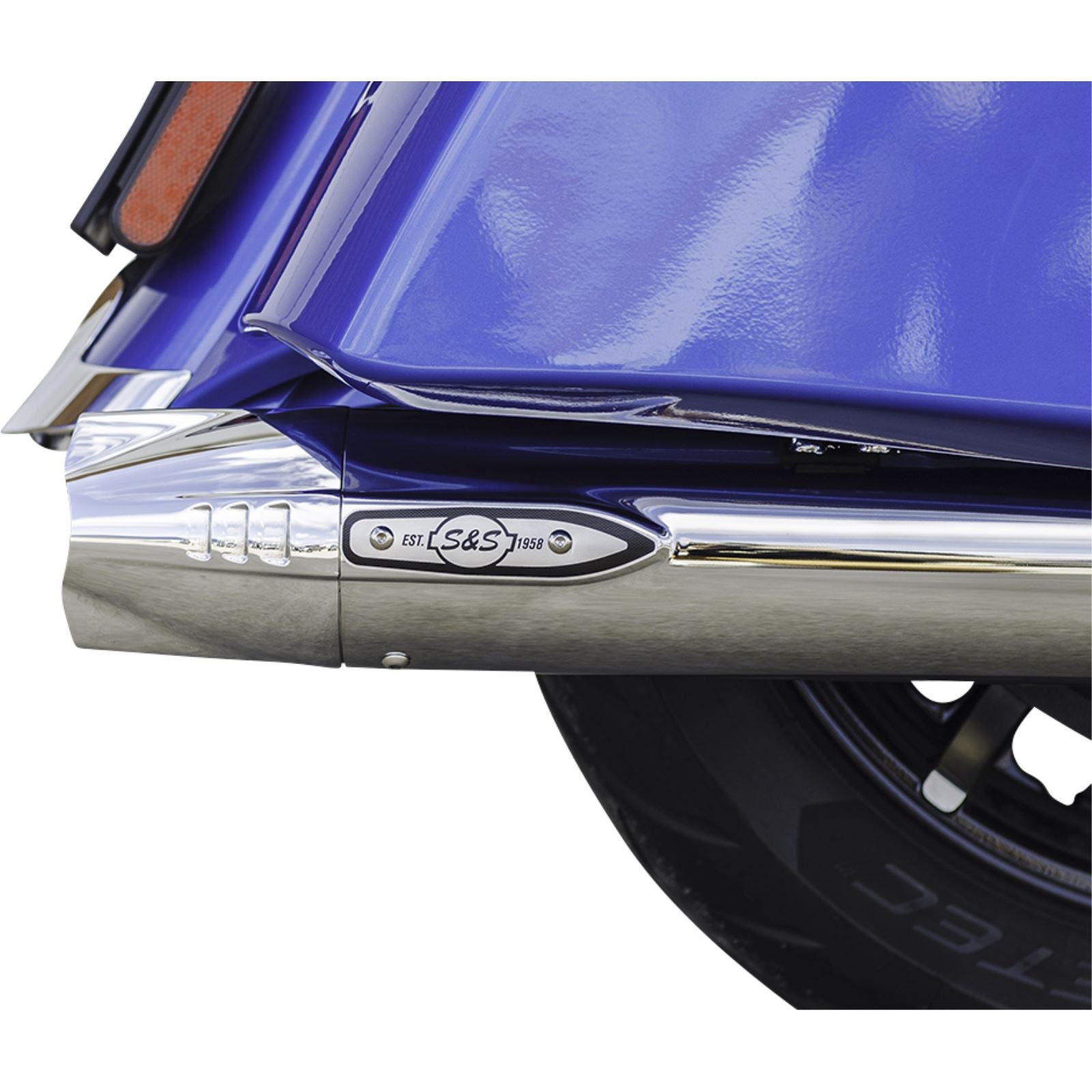 S&S Cycle 4" Broadhead Slip-On Mufflers - Fishtail - Chrome 550-1077_1139018