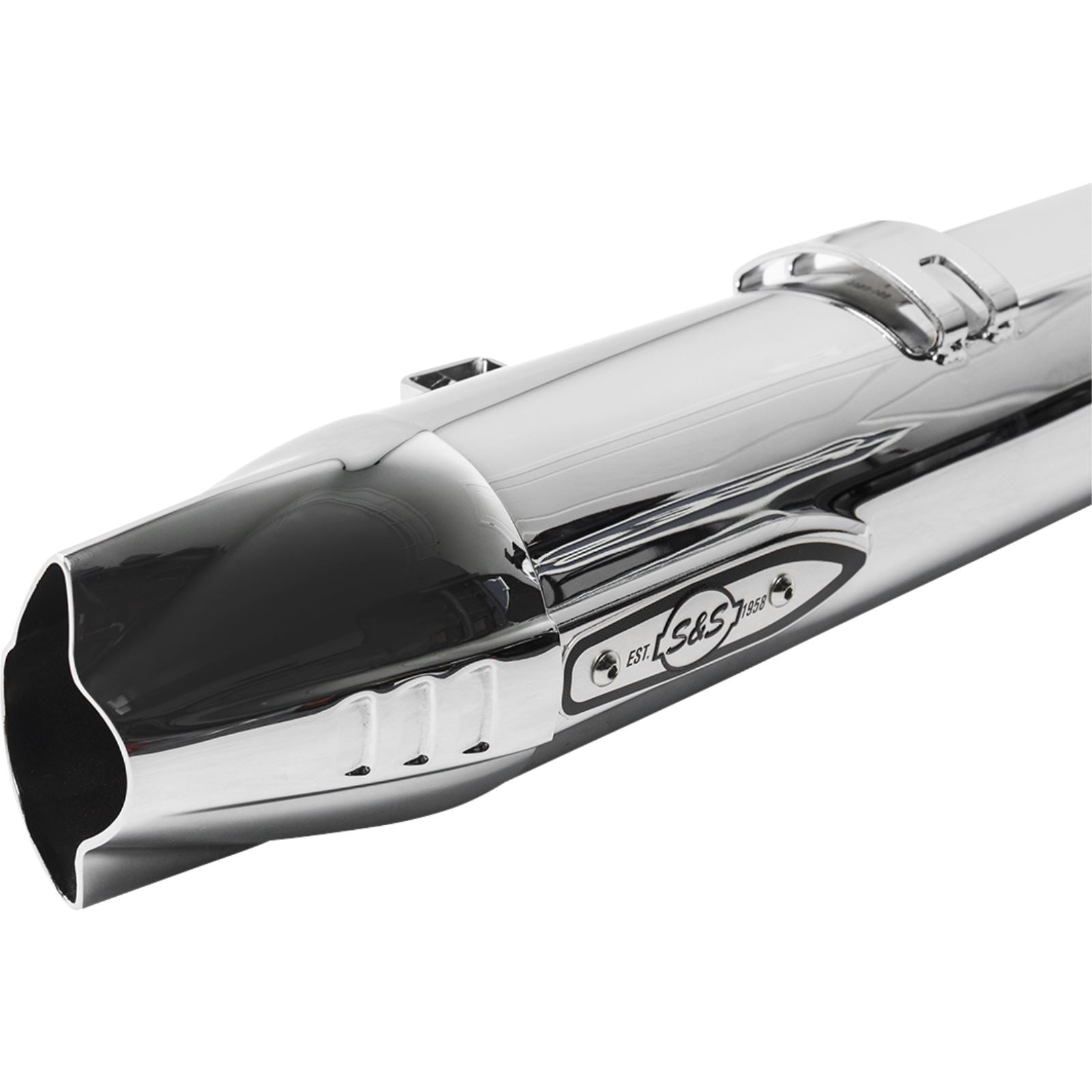 S&S Cycle 4" Broadhead Slip-On Mufflers - Fishtail - Chrome 550-1077_1139022