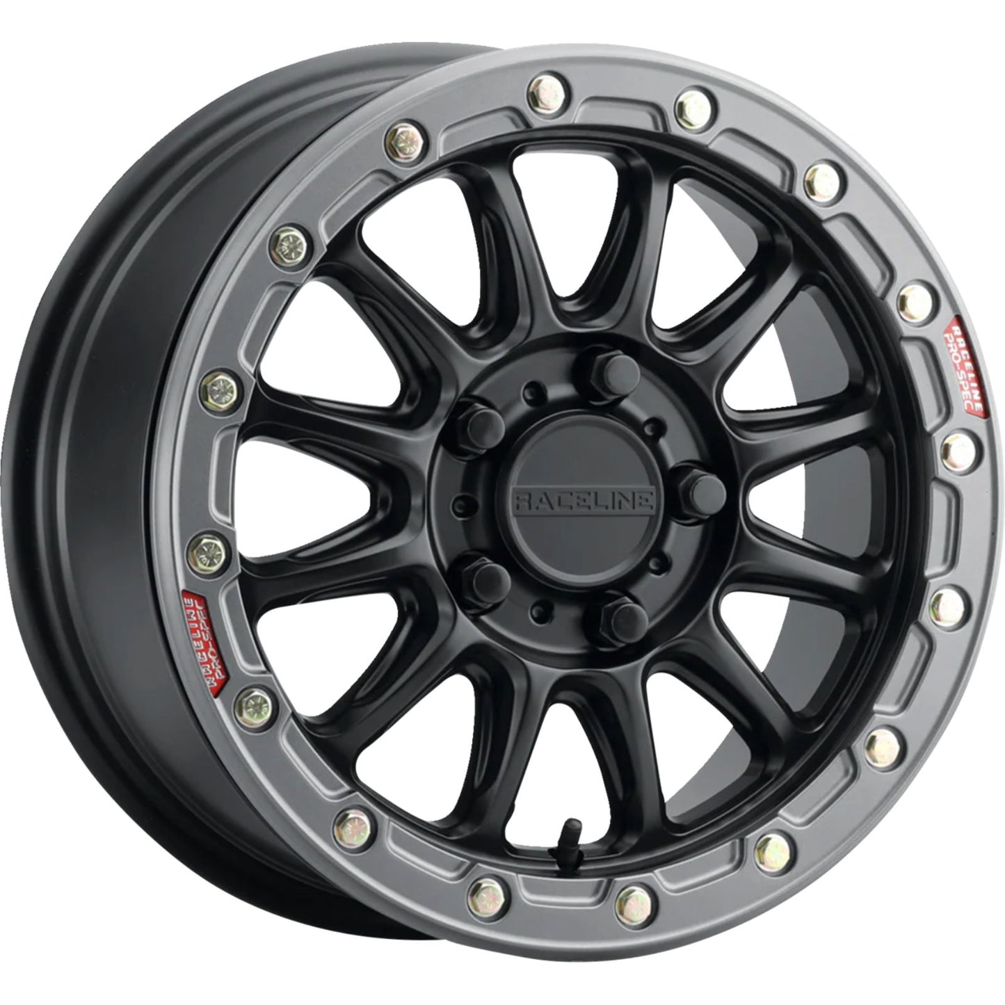 Raceline Alpha Beadlock Wheel - 15X7 5/4.5 6+1 (+53mm) - Black/Gunmetal A14BG-57012+53_1388437
