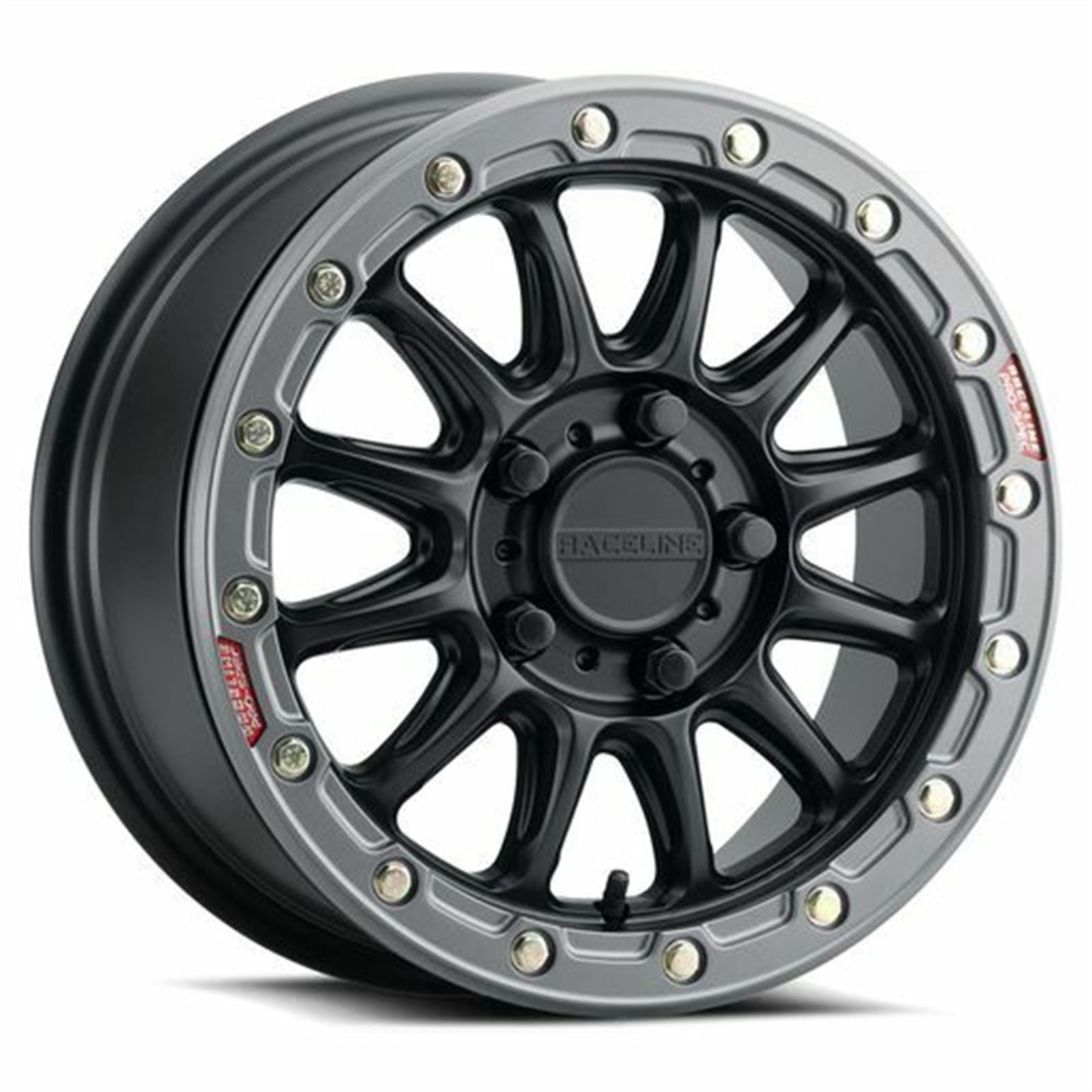 Raceline Alpha Beadlock Wheel - 15X7 5/4.5 3+4 (+25mm) - Black/Gunmetal A14BG-57012+25_1134069