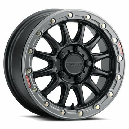 Raceline Alpha Beadlock Wheel - 15X10 5/4.5 6+4 (+25mm) - Black/Gunmetal A14BG51012+25_1134075