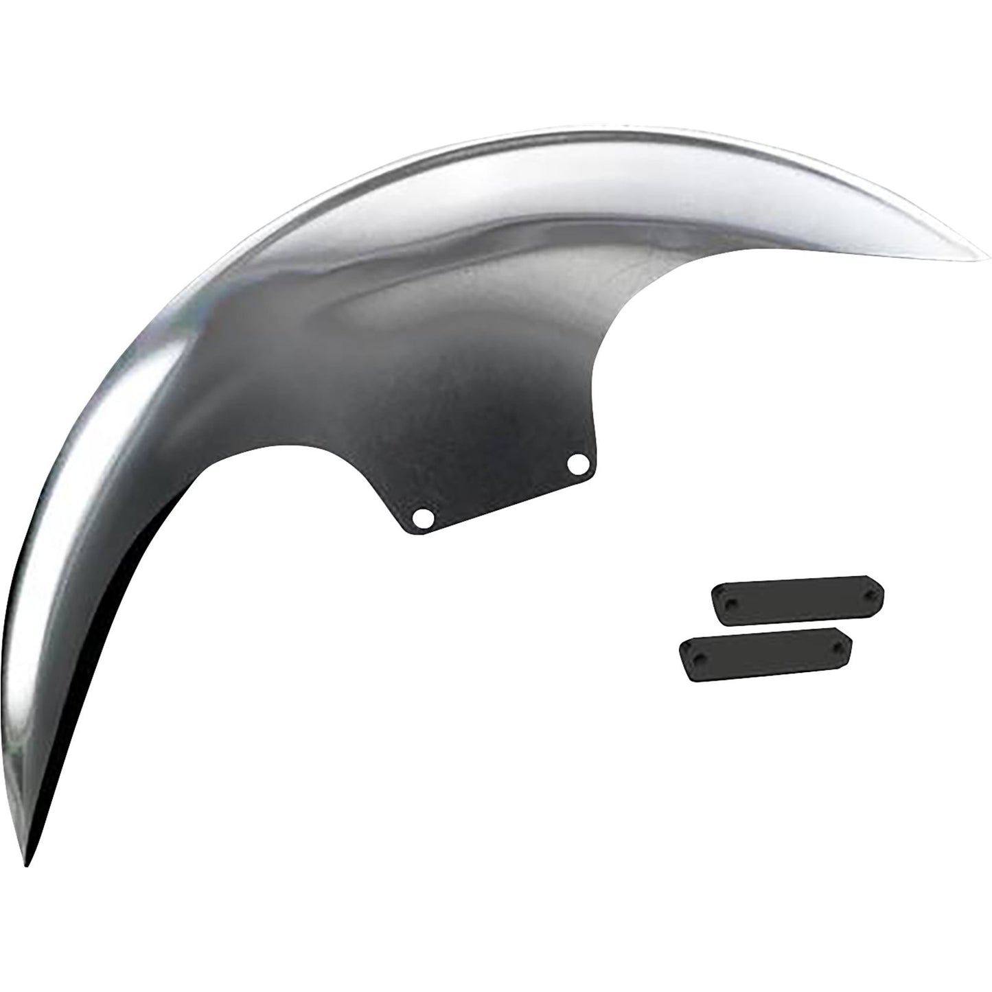 Paul Yaffe's Bagger Nation Cafe Front Fender - 21" - Black Adapters for Harley-Davidson [MPN: CAFE-21-14L-B]_1136167