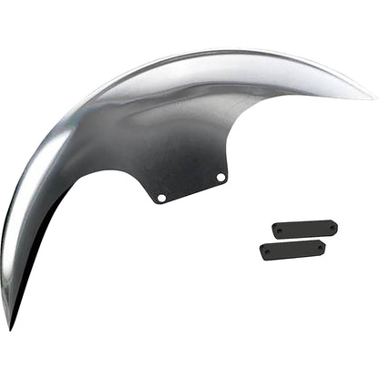 Paul Yaffe's Bagger Nation Cafe Front Fender - 21" - Black Adapters for Harley-Davidson [MPN: CAFE-21-14L-B]_1136167