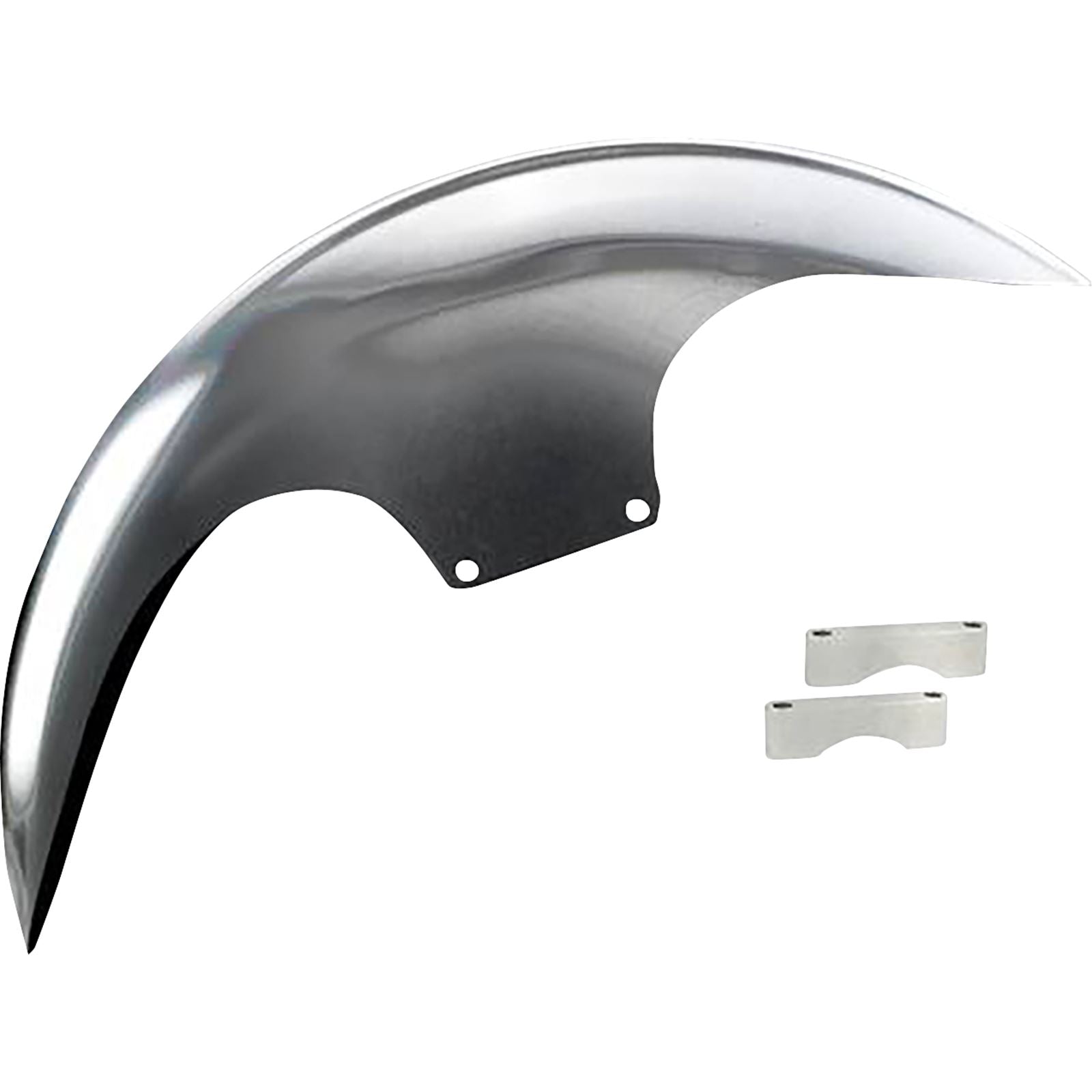 Paul Yaffe's Bagger Nation Cafe Front Fender - 21" - Chrome Adapters for Harley-Davidson [MPN: CAFE-21-14L-C]_1136165