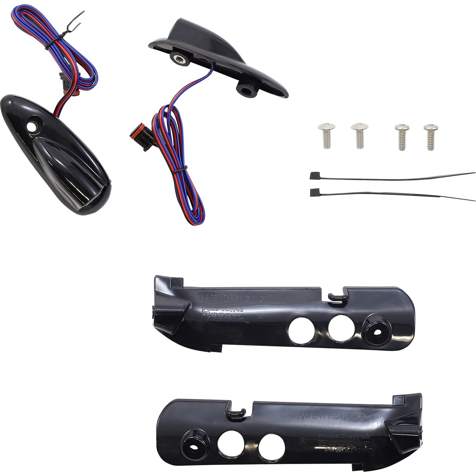 Paul Yaffe's Bagger Nation Run/Turn Signal - Amber/White - Black fits Harley-Davidson Road Glide [MPN: LB-RG-DRL-B]_1135321