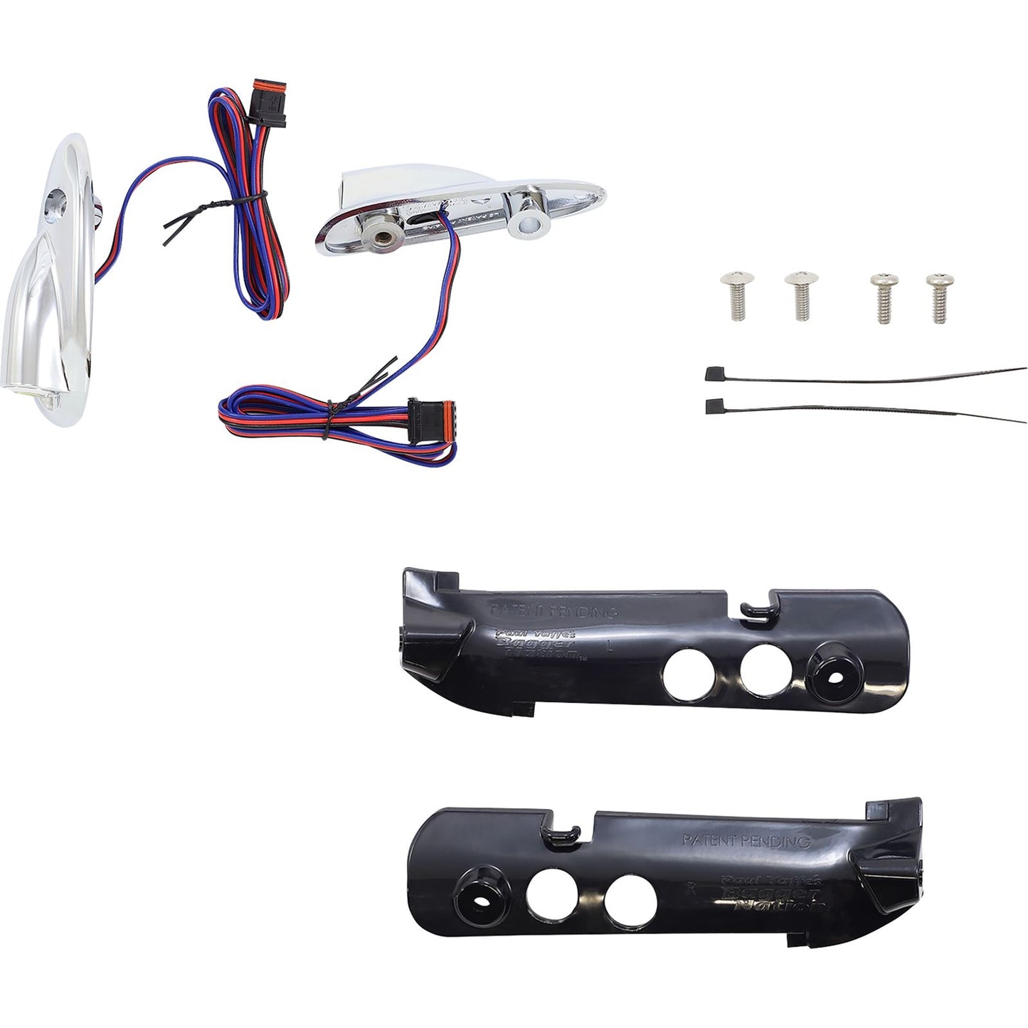 Paul Yaffe's Bagger Nation Run/Turn Signal - Amber/White - Chrome fits Harley-Davidson Road Glide [MPN: LB-RG-DRL-C]_1135369