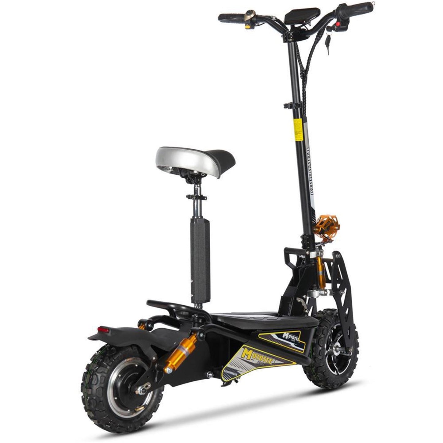 MotoTec USA Ares 48v 1600w Electric Scooter - Black MT-ARES-48V-1600W_BLACK_976829