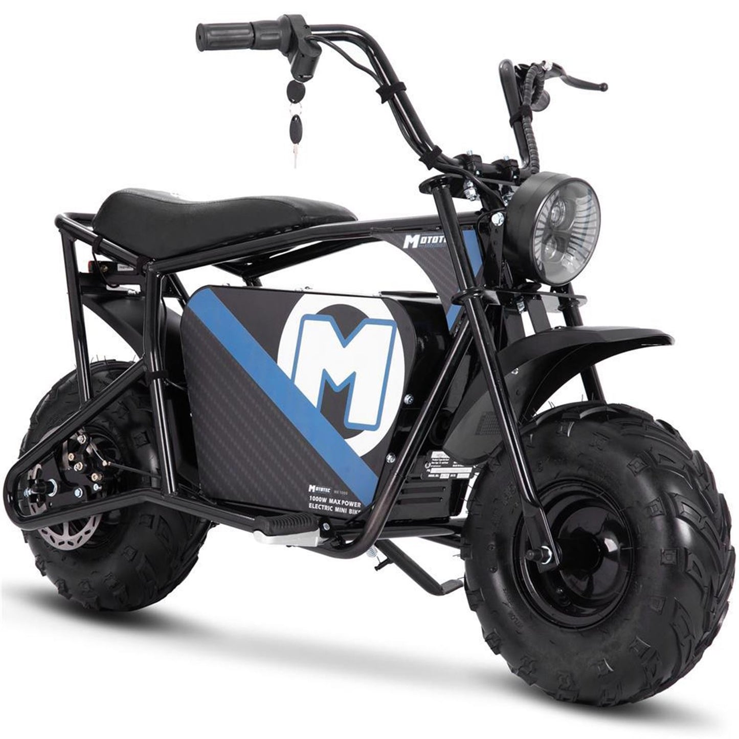 MotoTec USA 48v 1000w Electric Powered Mini Bike - Black MT-MINIBIKE-48V-1000W_BLACK_976844