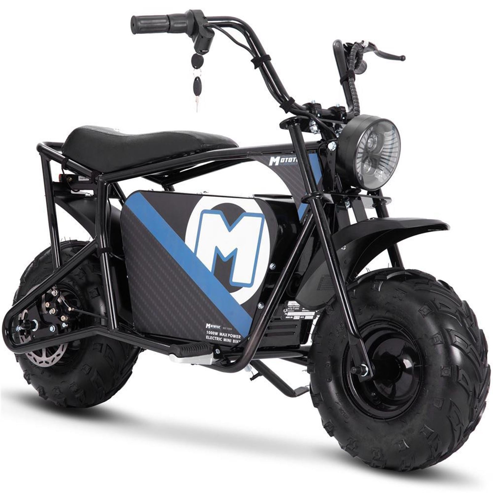 MotoTec USA 48v 1000w Electric Powered Mini Bike - Black MT-MINIBIKE-48V-1000W_BLACK_976844