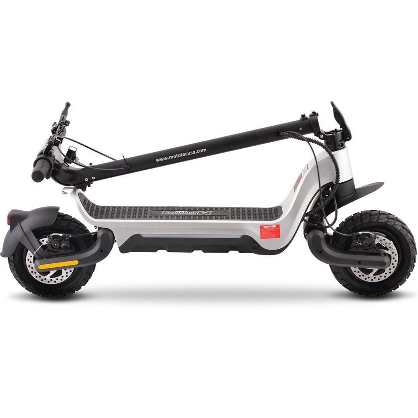 MotoTec USA Fury 48v 1000w Lithium Electric Scooter - Silver [MPN: MT-FURY-48V-1000W_SILVER]_976859