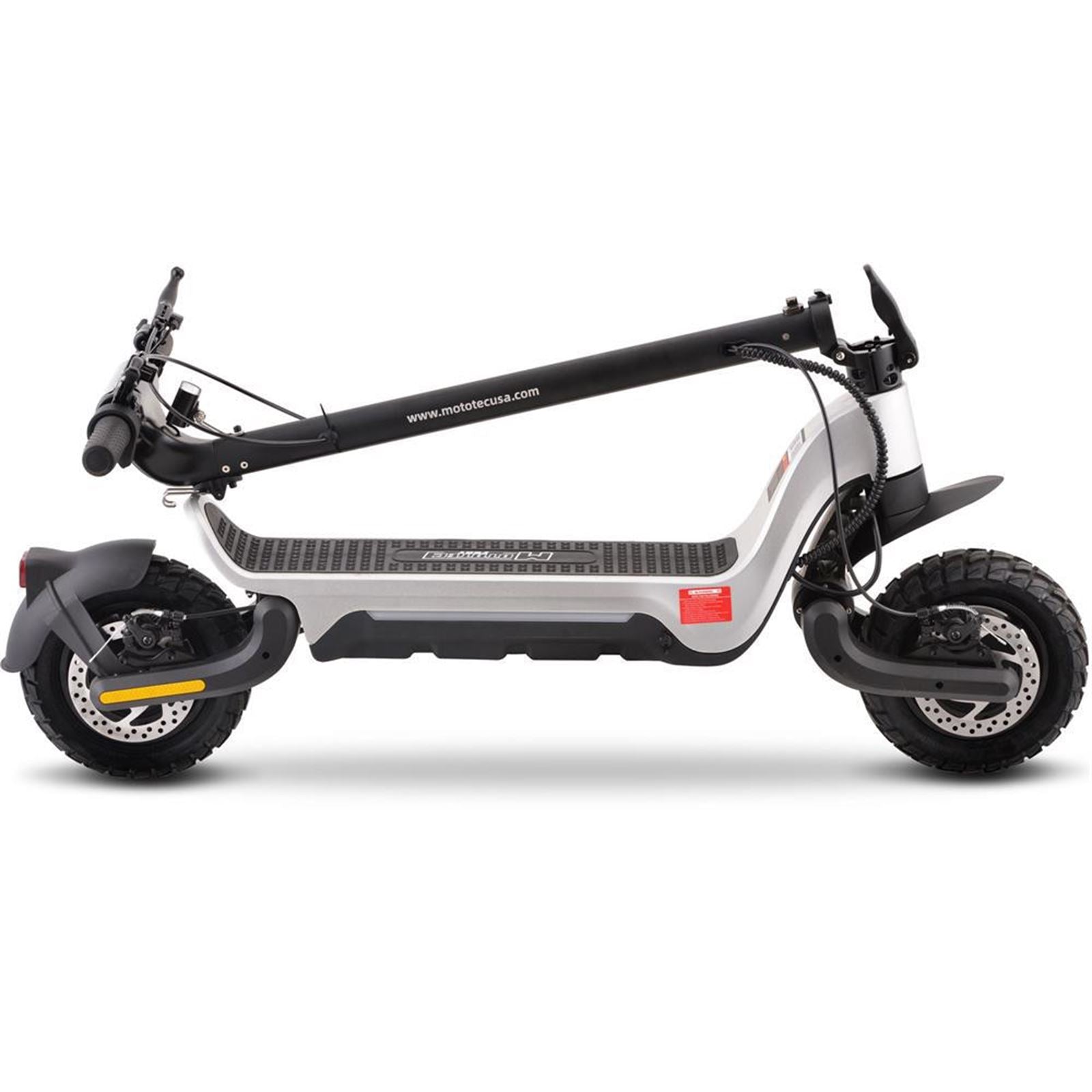 MotoTec USA Fury 48v 1000w Lithium Electric Scooter - Silver [MPN: MT-FURY-48V-1000W_SILVER]_976859