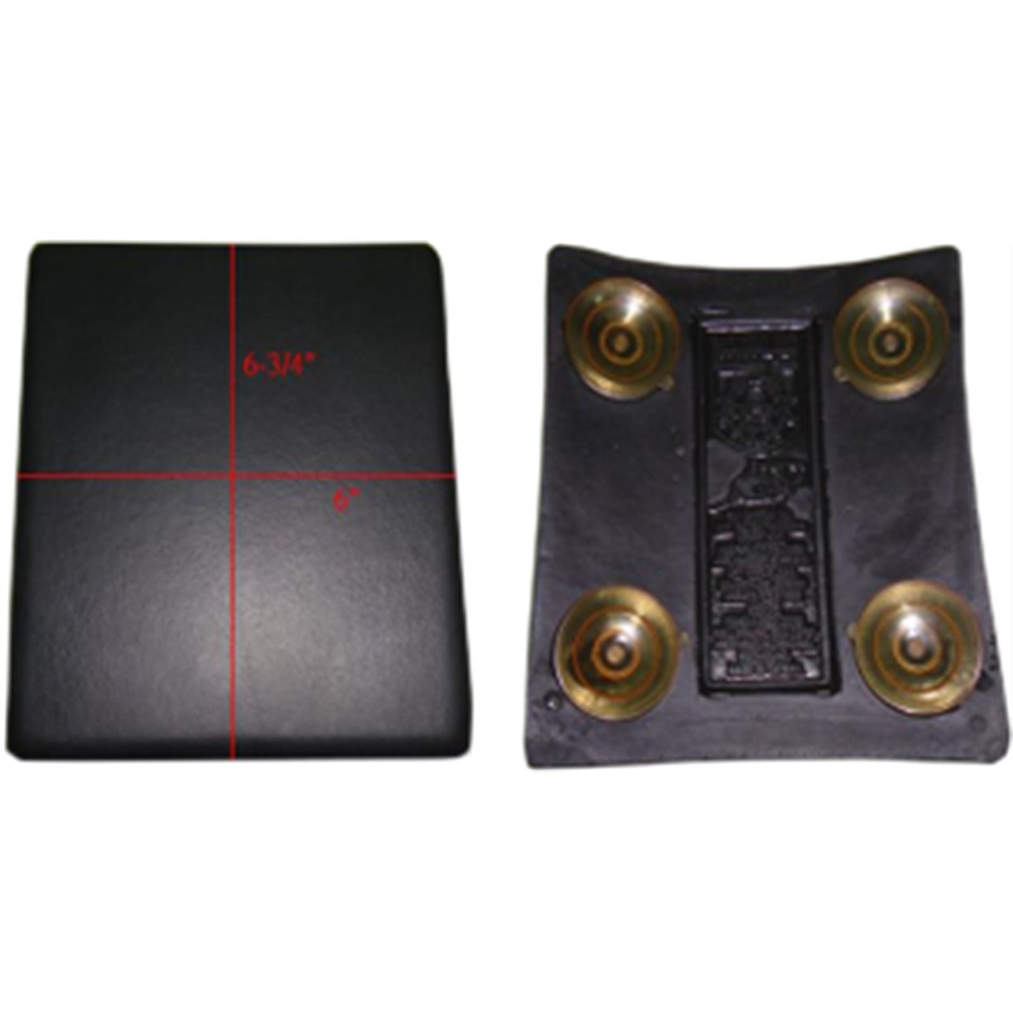 Harddrive Bar Hop Pillion Pad 6"X6 3/4" 4 Suction Cups 180140_1134713