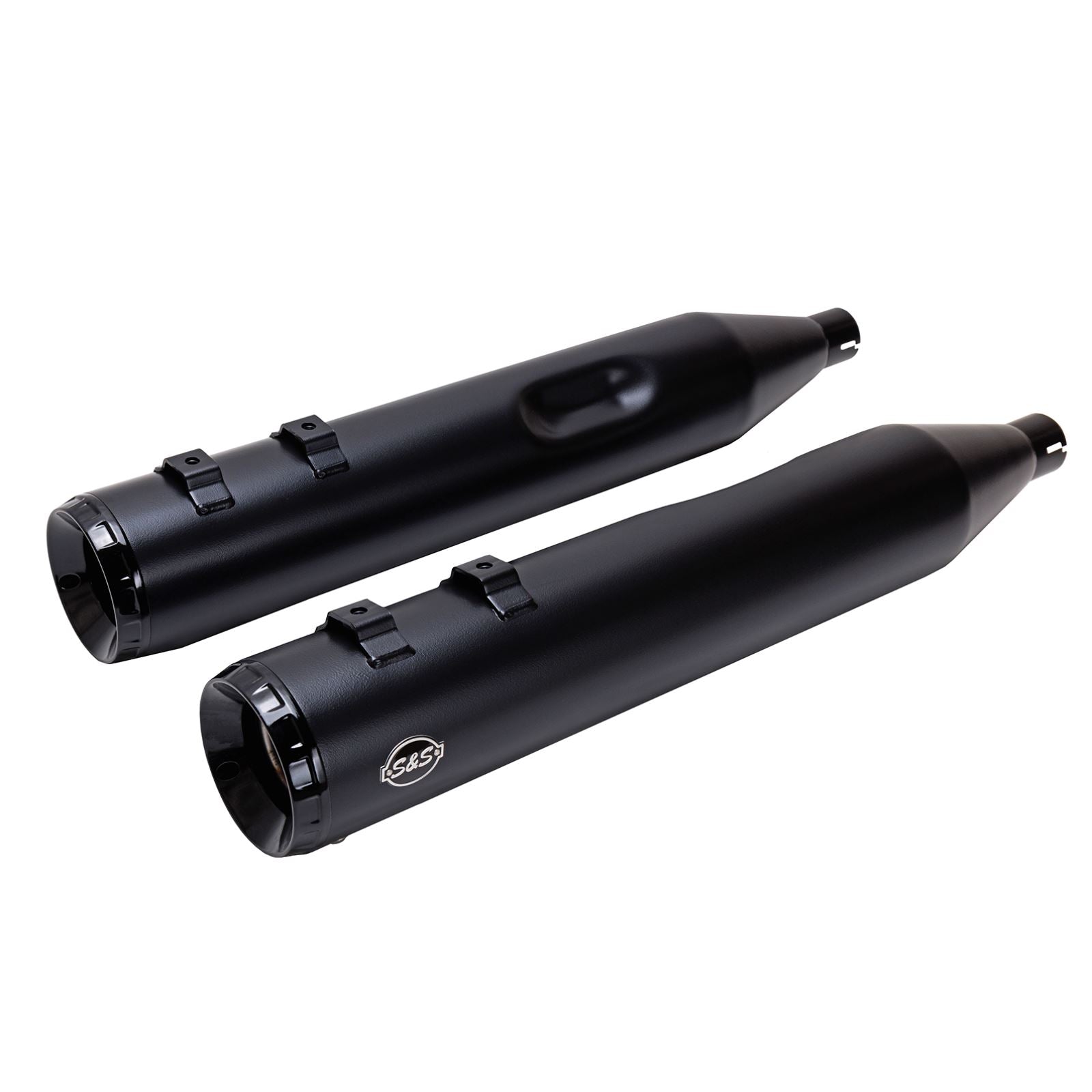 S&S Cycle 4-1/2" GNX Slip-On Mufflers - Guardian Black 550-1078_1139061