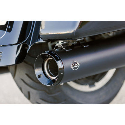 S&S Cycle 4-1/2" GNX Slip-On Mufflers - Guardian Black 550-1078_1139038
