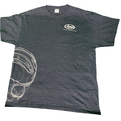 Arai Helmet T-Shirt - Dark Heather Gray - Large 121565_1135512