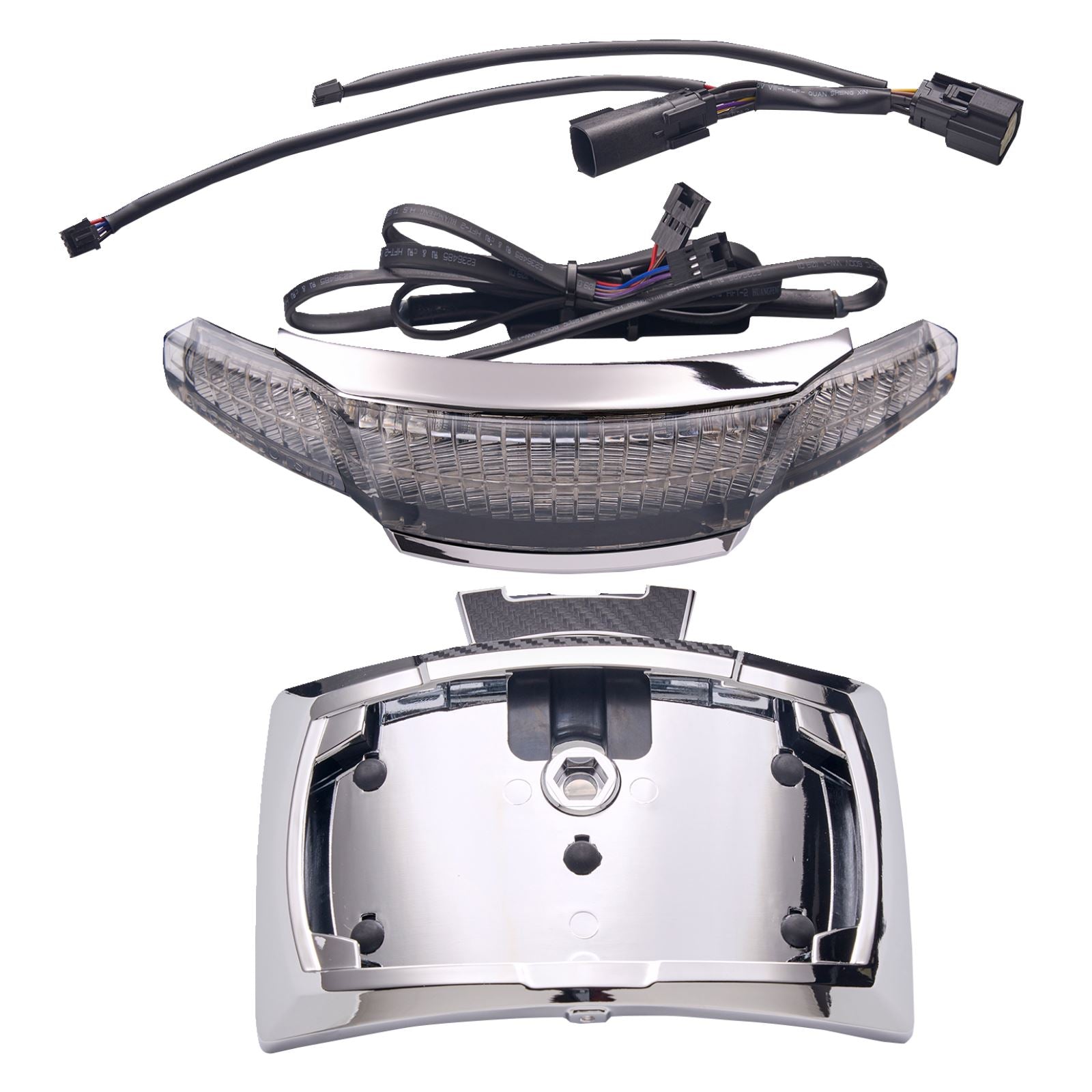 Ciro Taillight/License Plate Holder - Light Smoke Lens - Chrome [MPN: 40353]_1158505