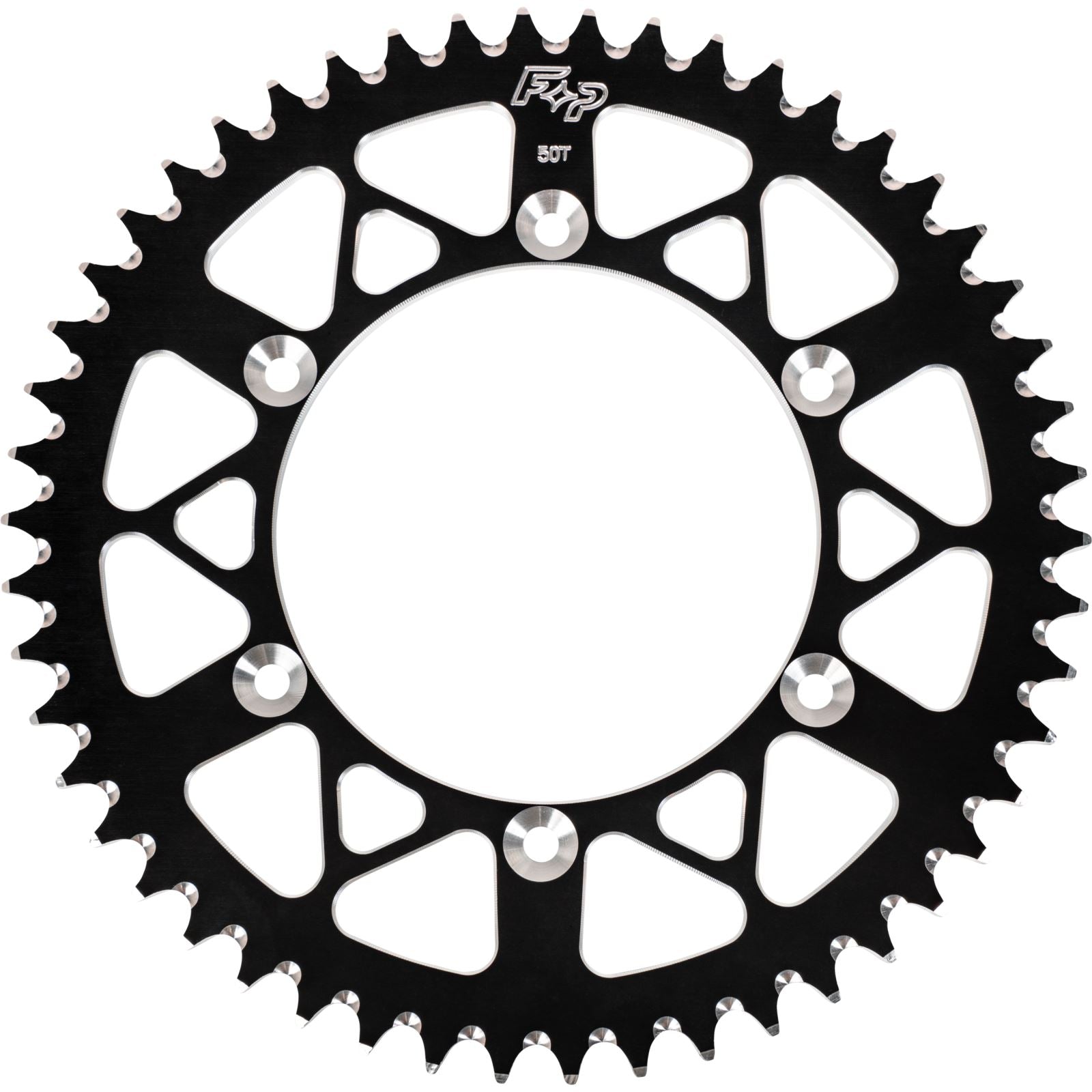 Fire Power Rear Sprocket - Aluminum 50T-520 - Black for Honda/Yamaha 208-50 BLK_1136579