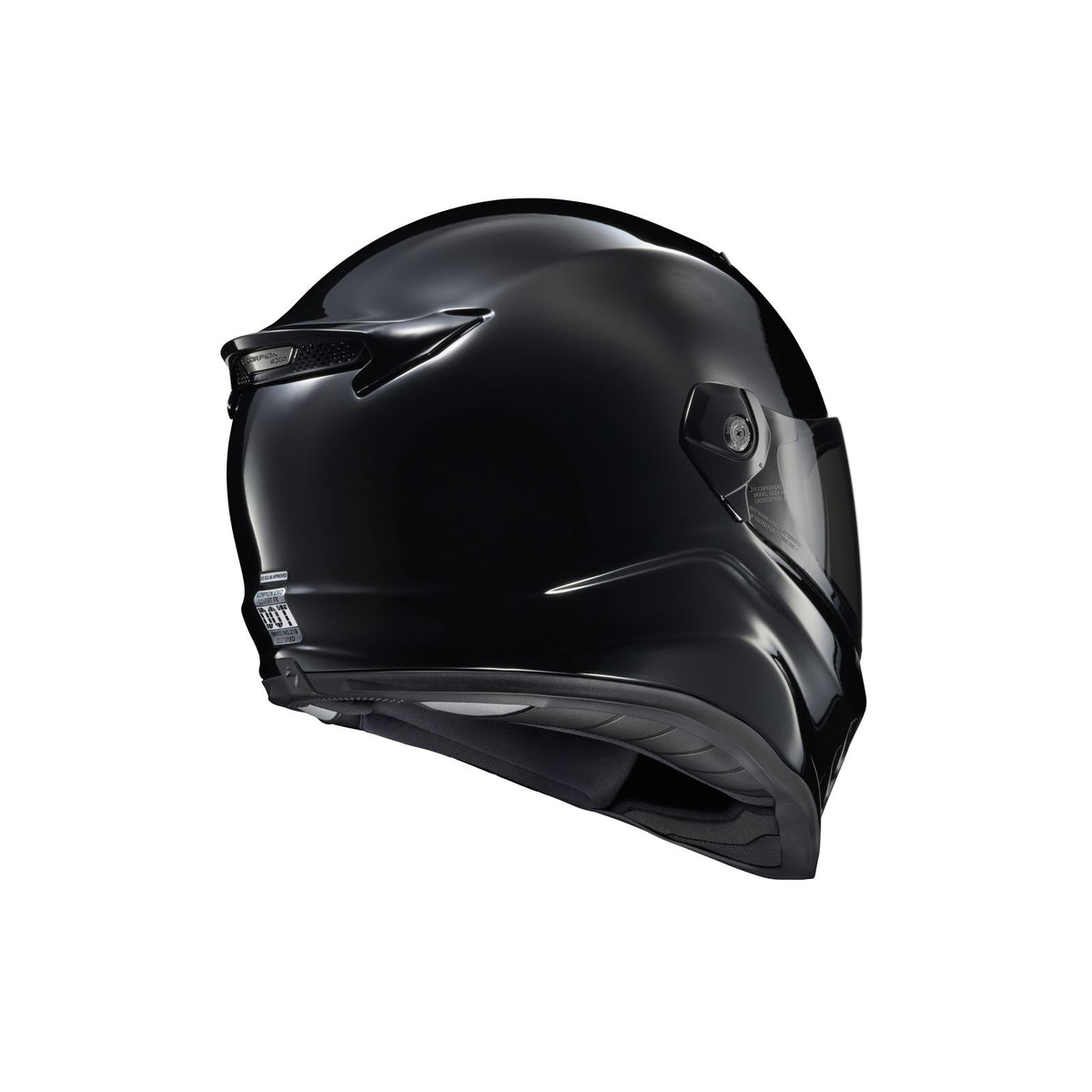 Covert FX Full Face Motorcycle Helmet - Gloss Black - Large_2764863