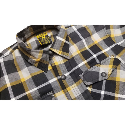 ScorpionEXO Covert Flannel Riding Shirt - White/Yellow - Medium OPEN BOX [MPN: 13803-4]_2098409