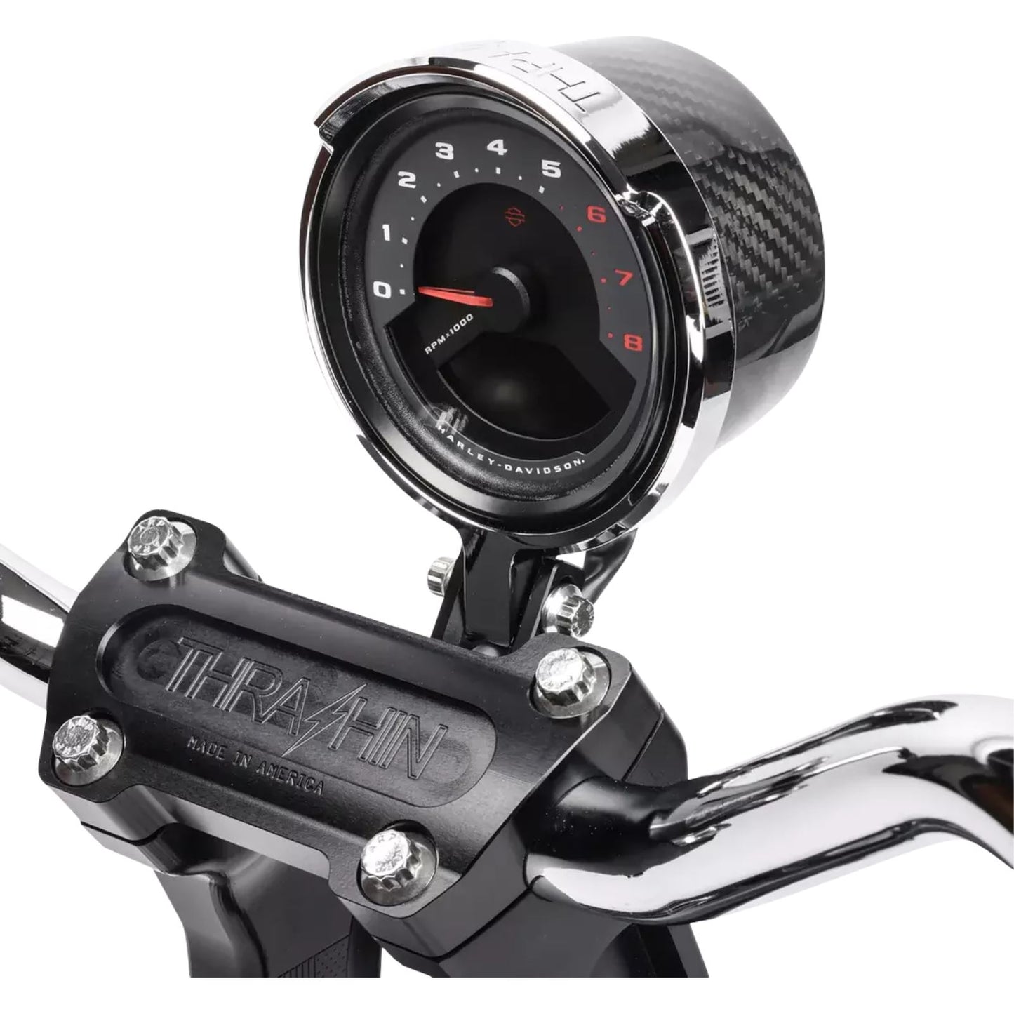 Thrashin Supply Company Gauge Relocation Kit - Chrome [MPN: TSC-2710-3]_1146999