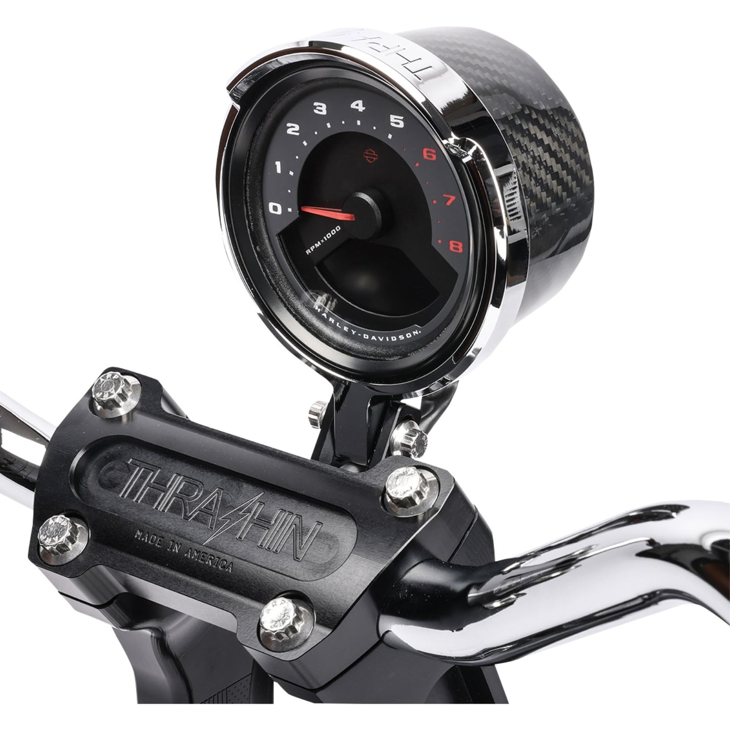 Thrashin Supply Company Gauge Relocation Kit - Chrome [MPN: TSC-2710-3]_1147003