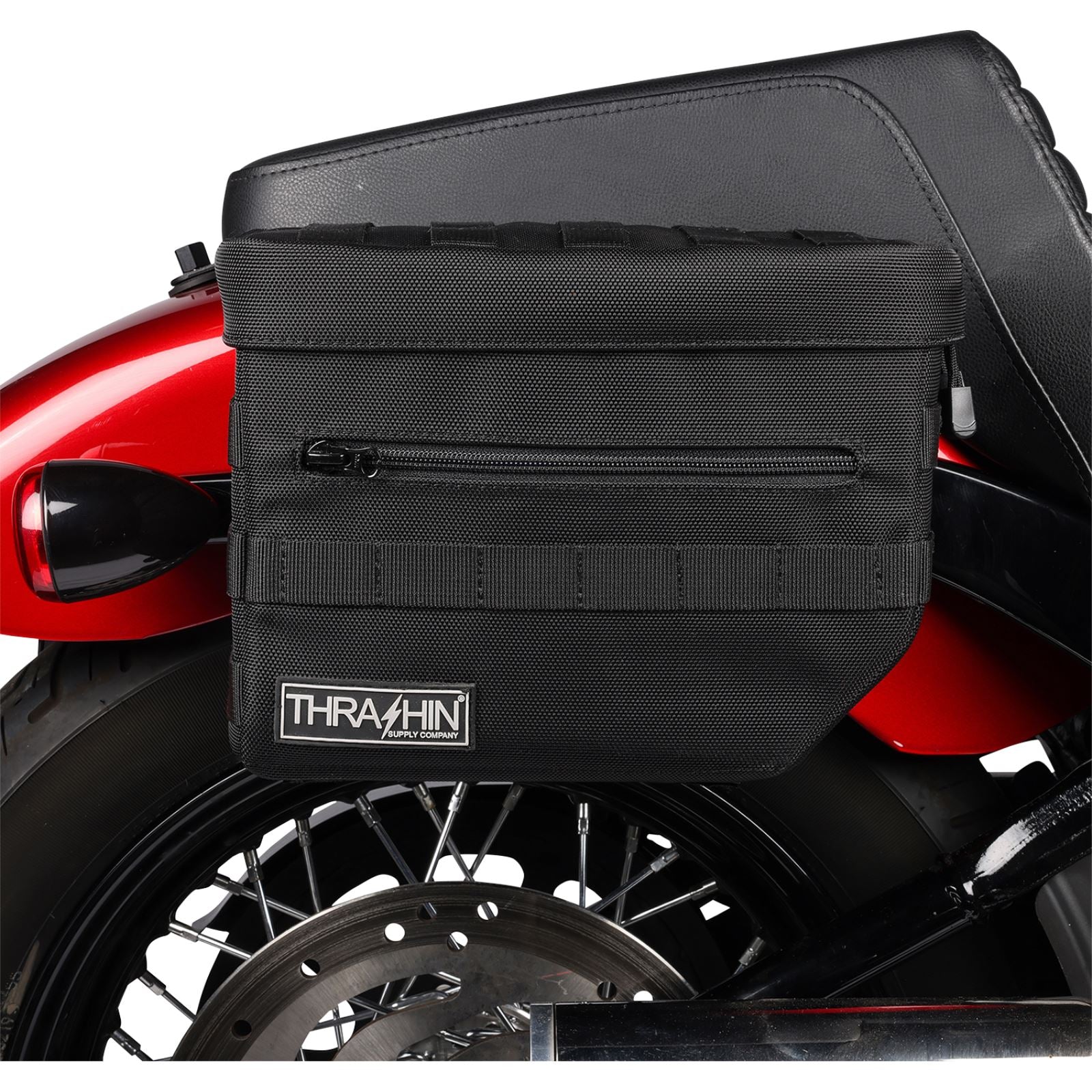 Thrashin Supply Company Essential Saddlebags - Black [MPN: TSB-0006]_1137962