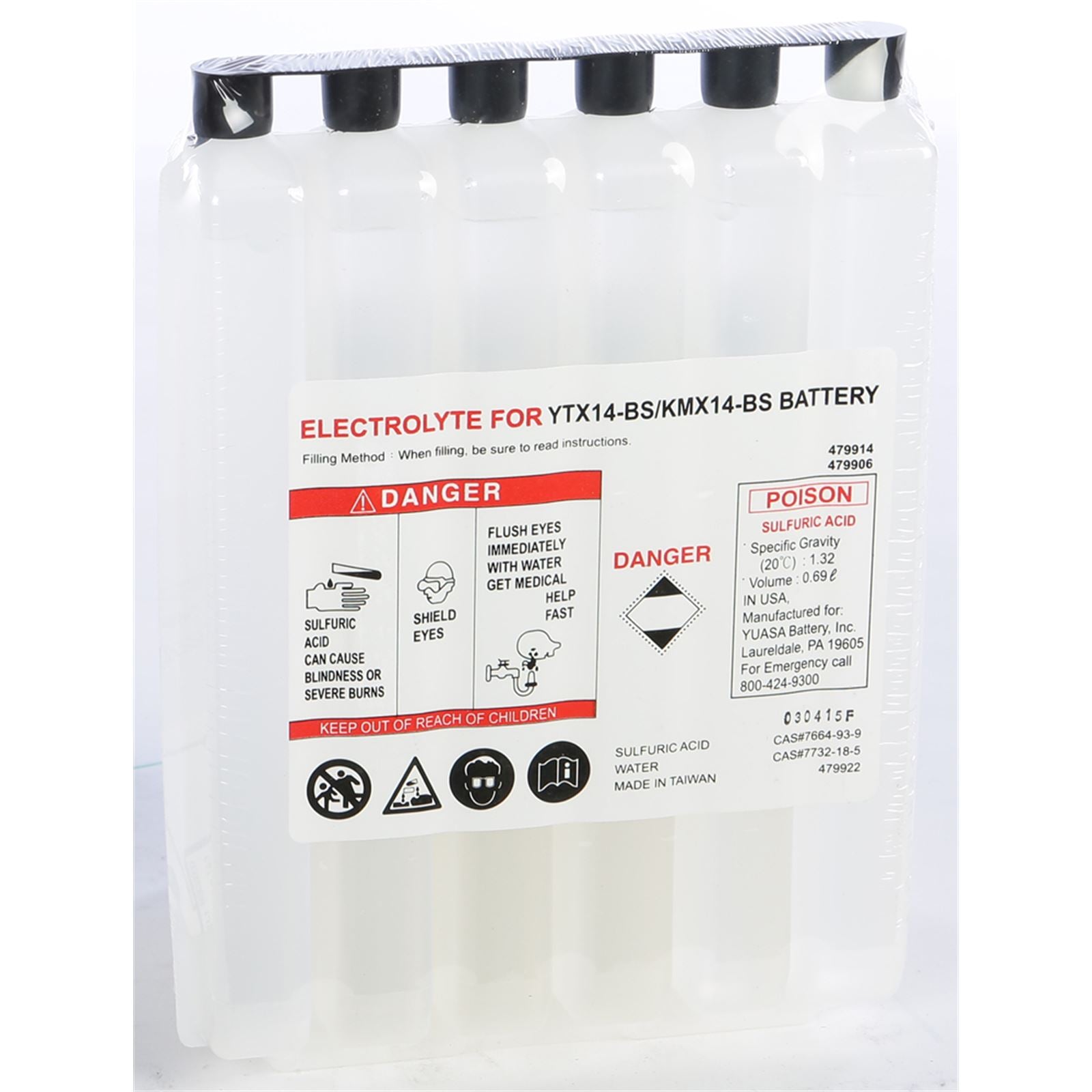 Yuasa Electrolyte Pack YTX14-BS Each Acid Pack YTX14-BS 479914_195539