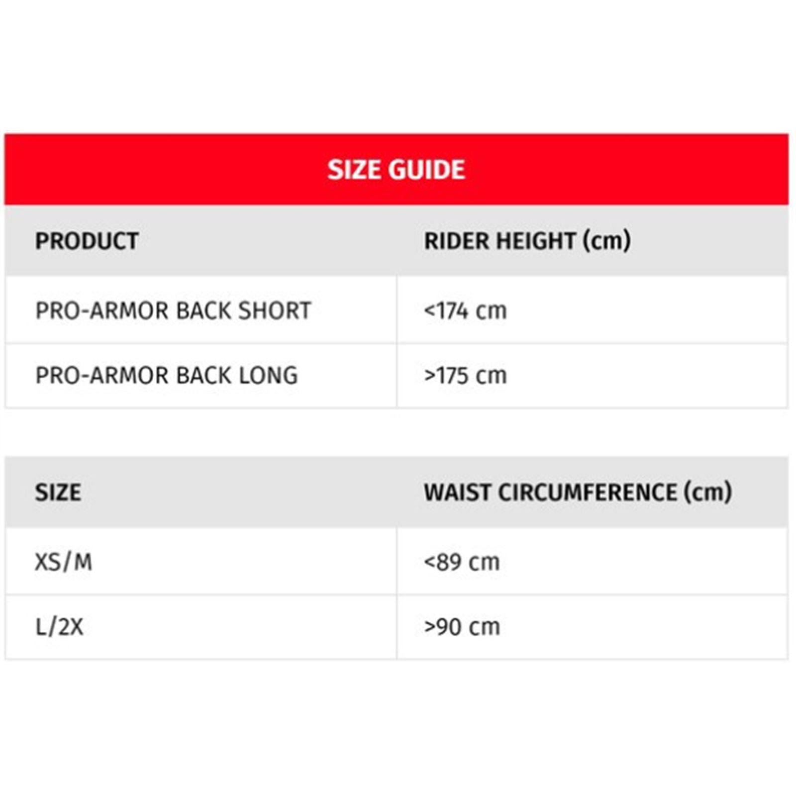 Dainese Pro-Armor Back Short 2.0 - Large/2XL [MPN: 201876209-001-L/2X]_1144263