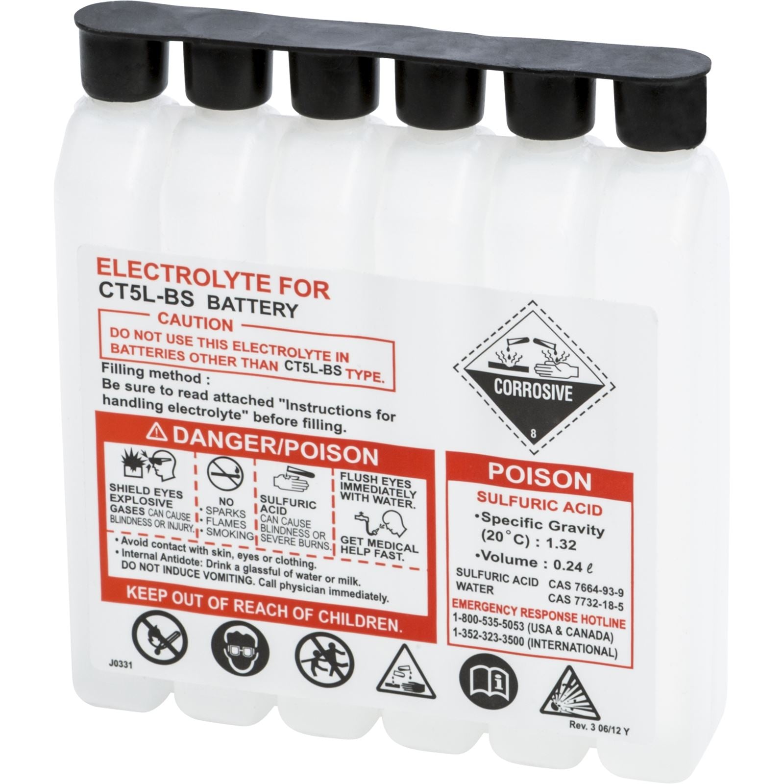 Fire Power Sealed Battery Electrolyte Pack 240CC 240CC CTX_195542