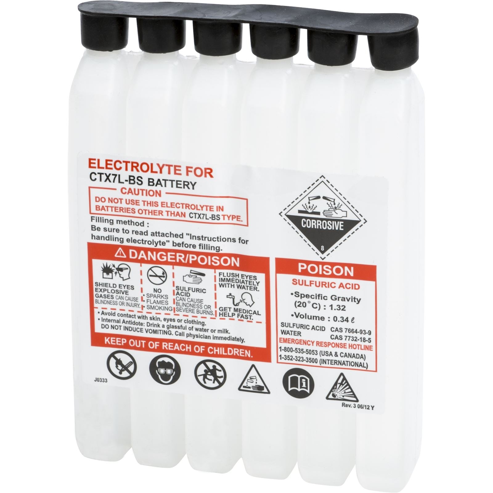 Fire Power Sealed Battery Electrolyte Pack 340CC 340CC CTX_195543
