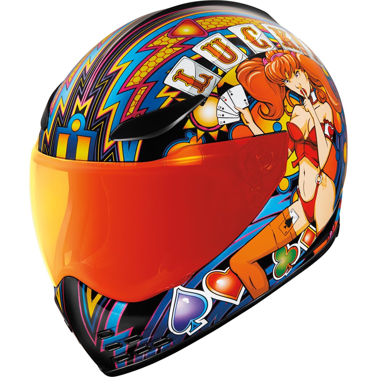 ICON Domain™ Helmet - Lucky Lid 4 - Red - 2XL [MPN: 0101-14956]_1139705