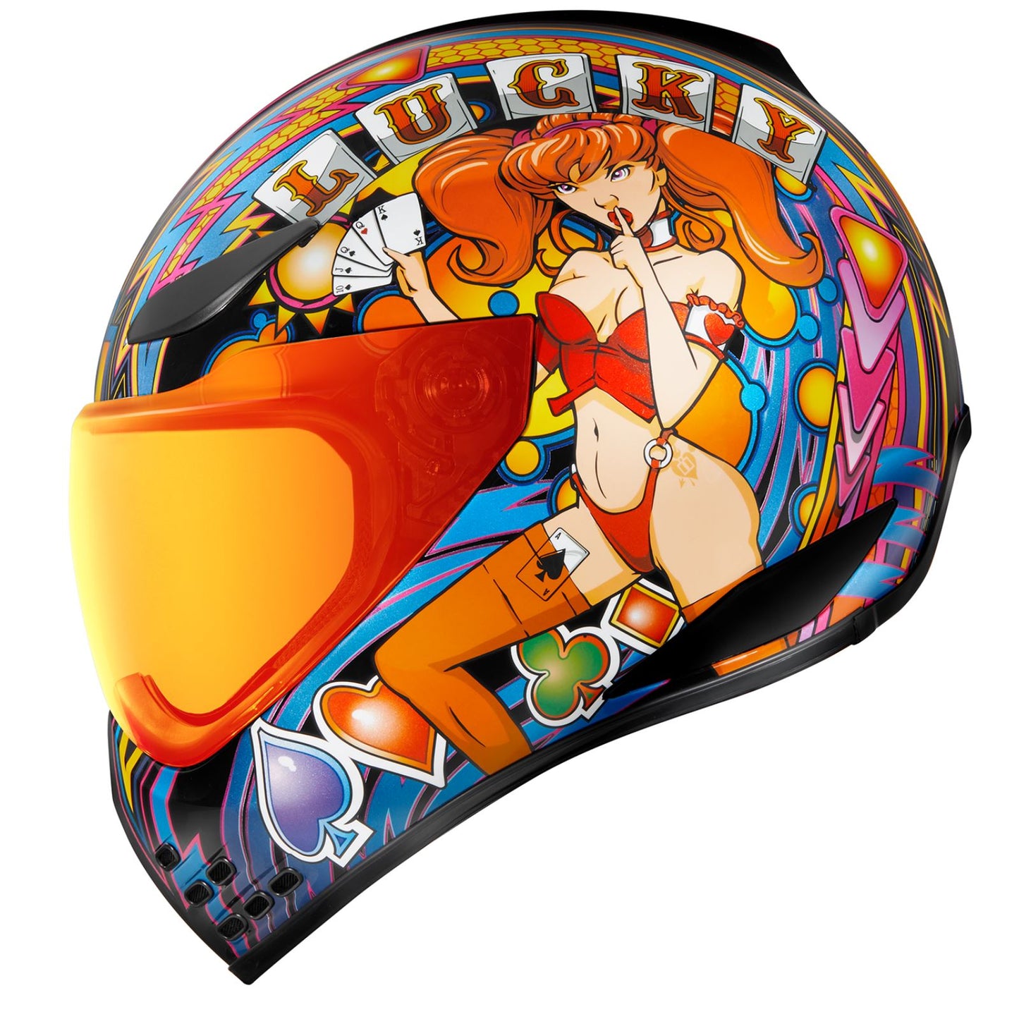 ICON Domain™ Helmet - Lucky Lid 4 - Red - 2XL [MPN: 0101-14956]_1139706