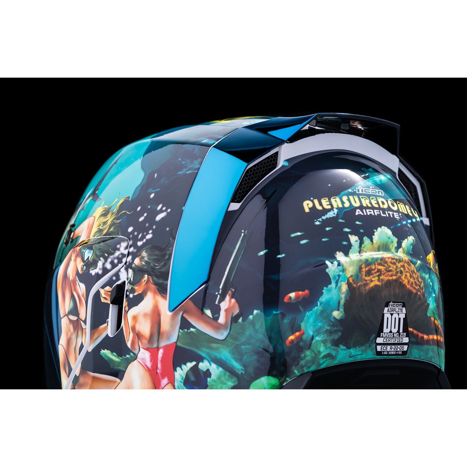 Icon Airflite™ Helmet - Pleasuredome4 - Blue_1139972