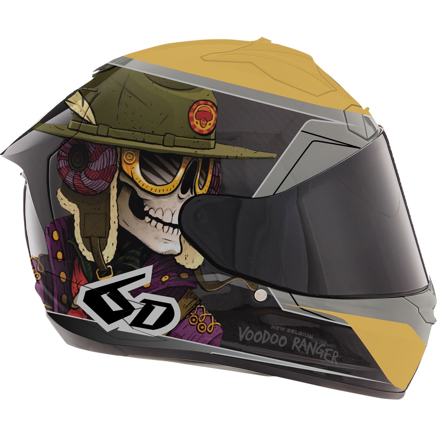 6D Helmets ATS-1R Helmet - Voodoo Ranger - Black/Gold_1140938