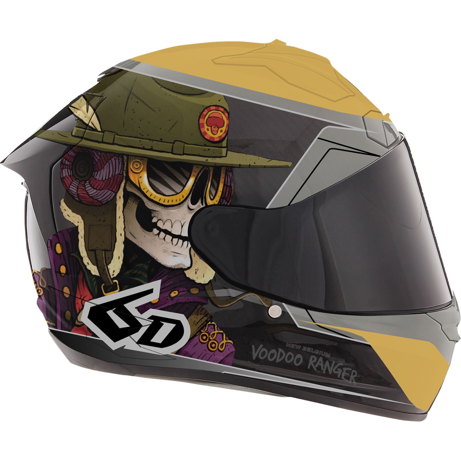 6D Helmets ATS-1R Helmet - Voodoo Ranger - Black/Gold_1140938